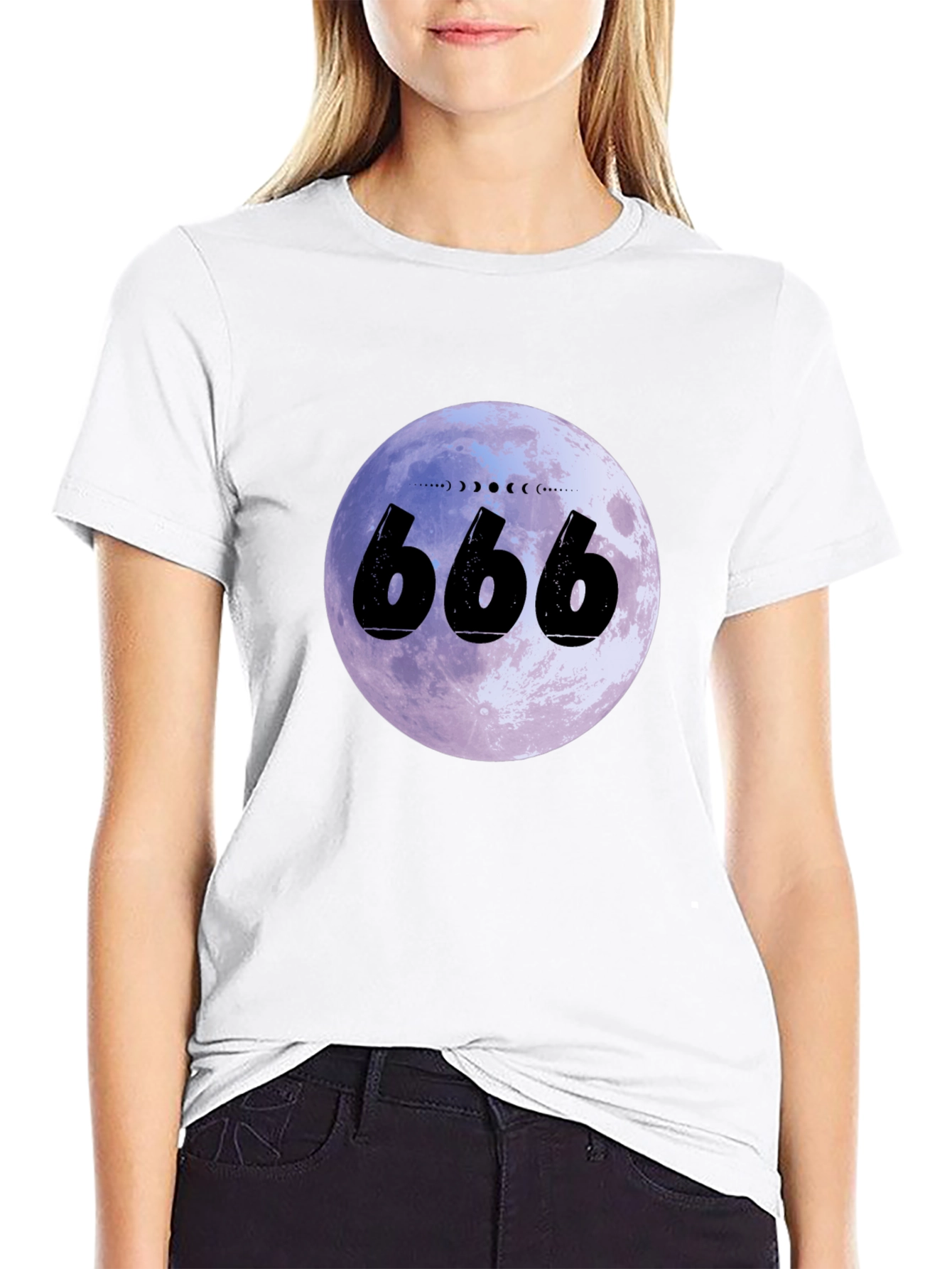 666 Moon Phase Black T-Shirt