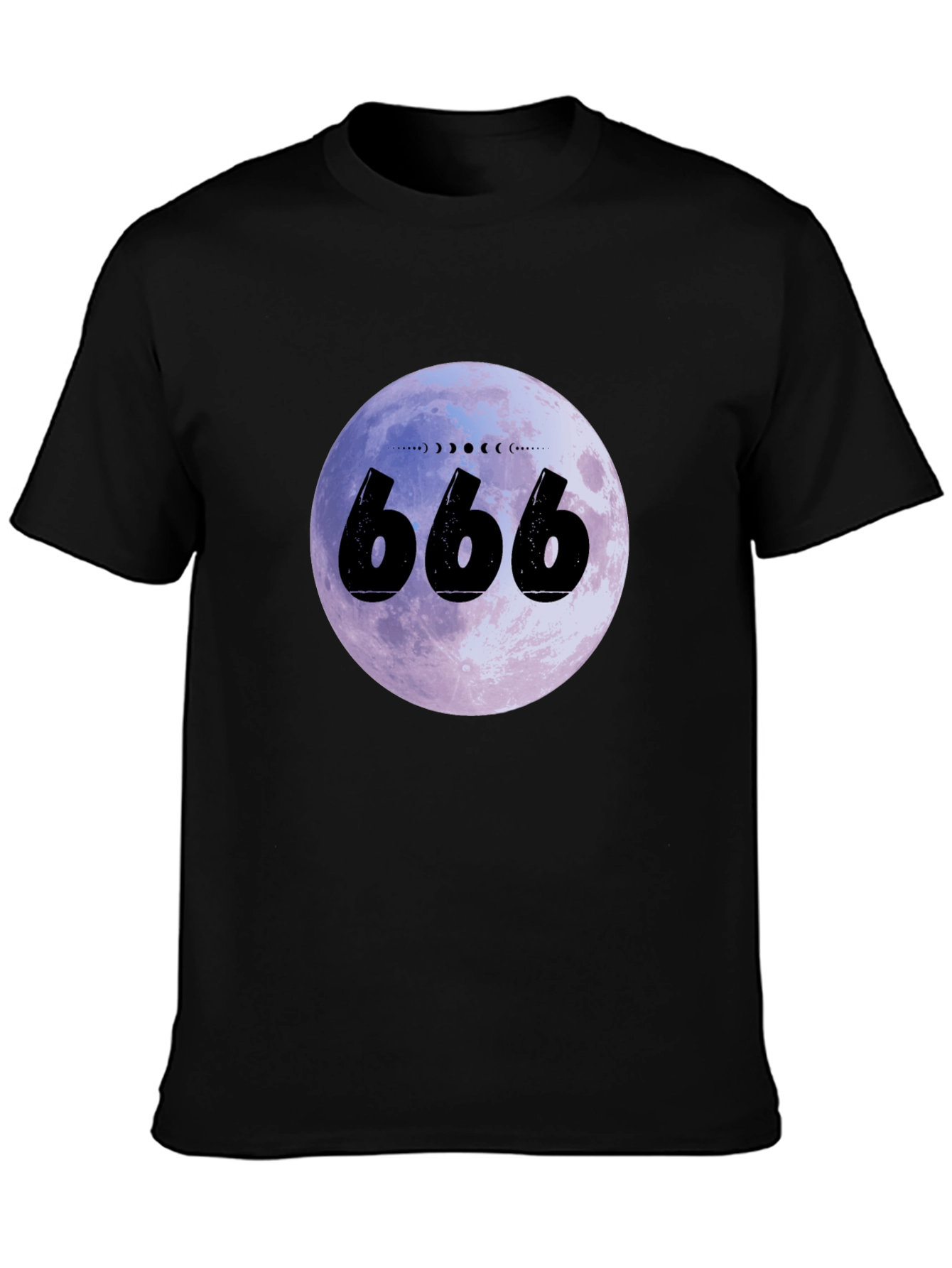 666 Moon Phase Black T-Shirt
