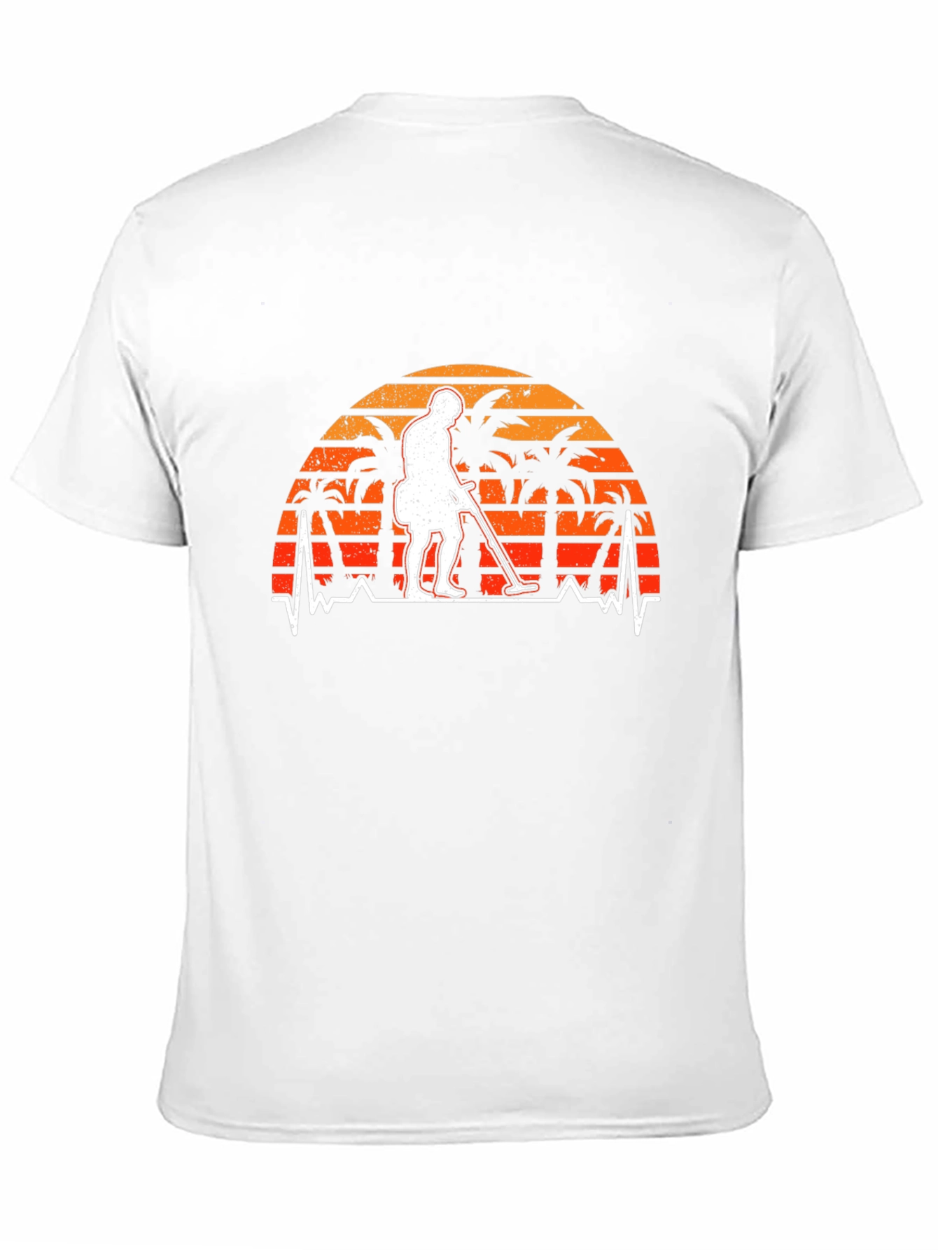 Metal Detector T-Shirt Palm Tree Sunset Pulse