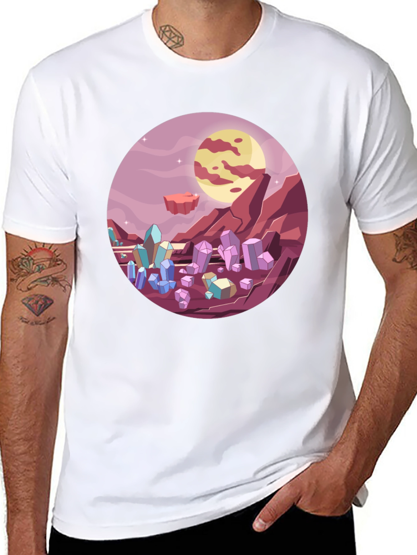 Sci-Fi Crystal Planet T-Shirt