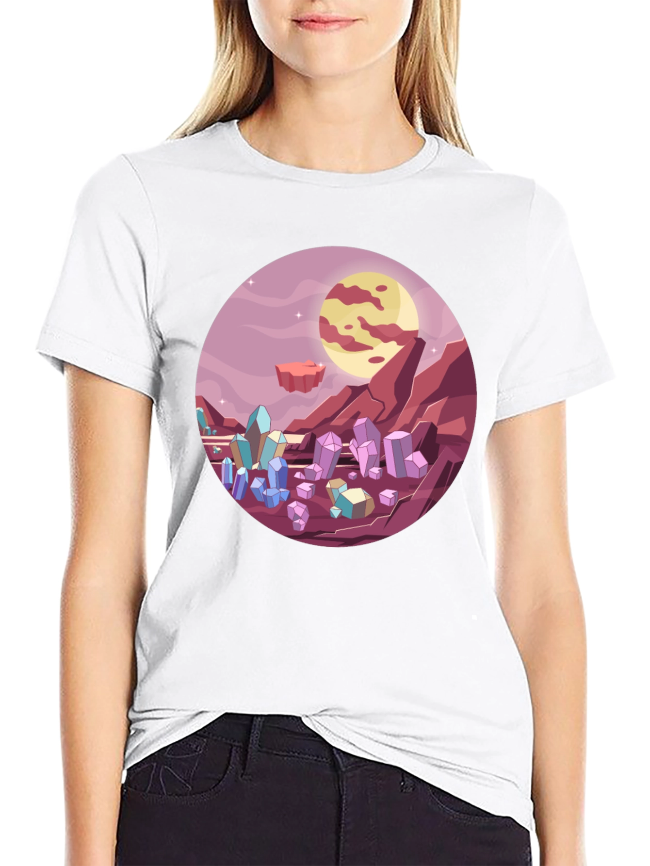 Sci-Fi Crystal Planet T-Shirt