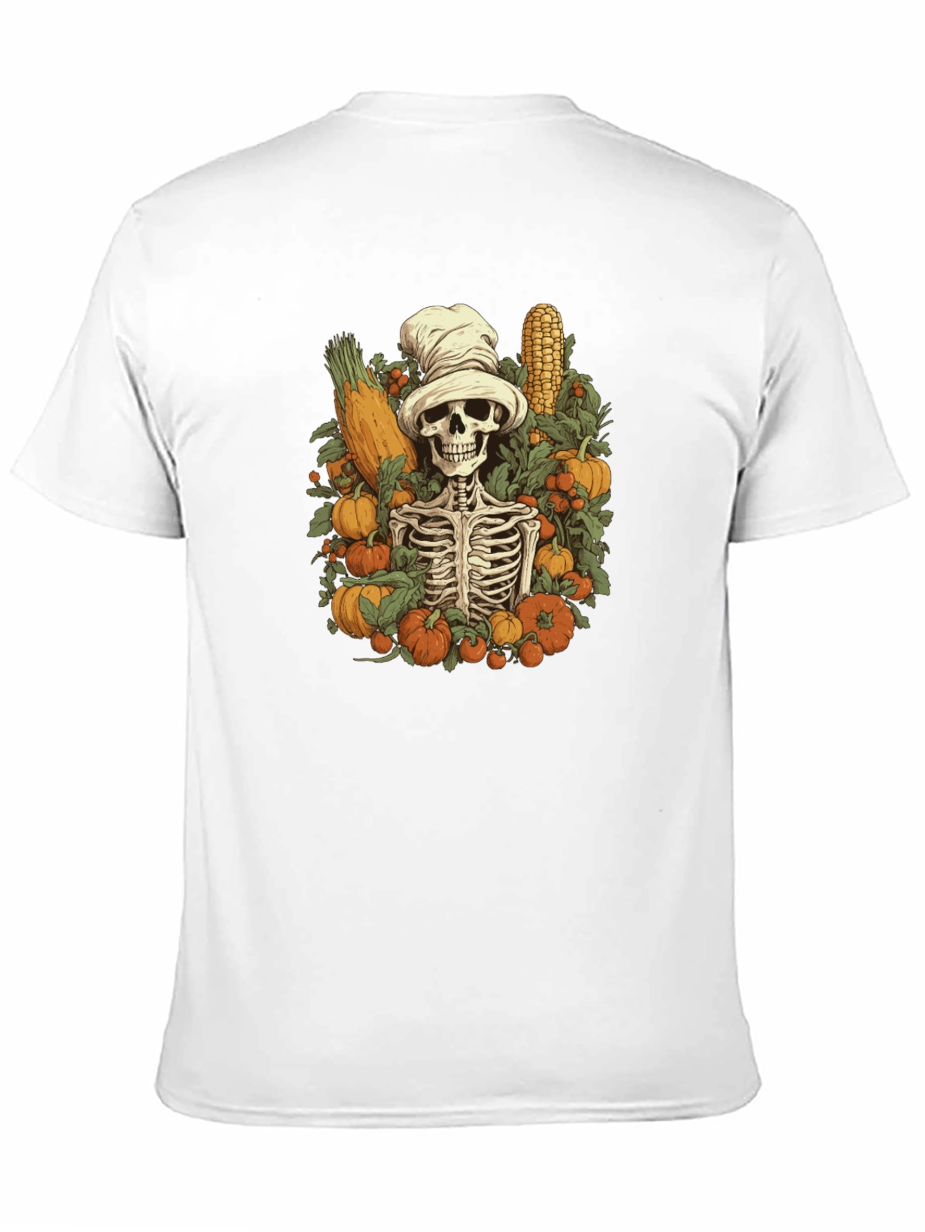 Harvest Skeleton Chef T-Shirt - Fall Festive Style