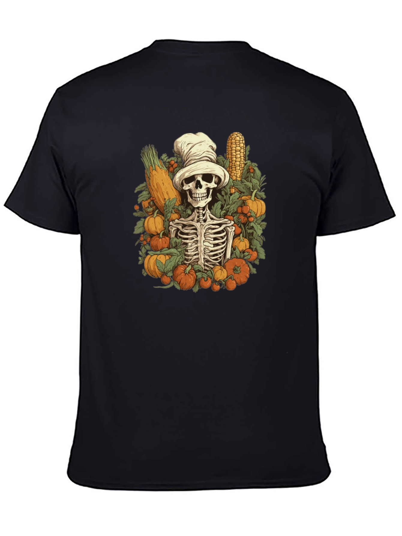 Harvest Skeleton Chef T-Shirt - Fall Festive Style