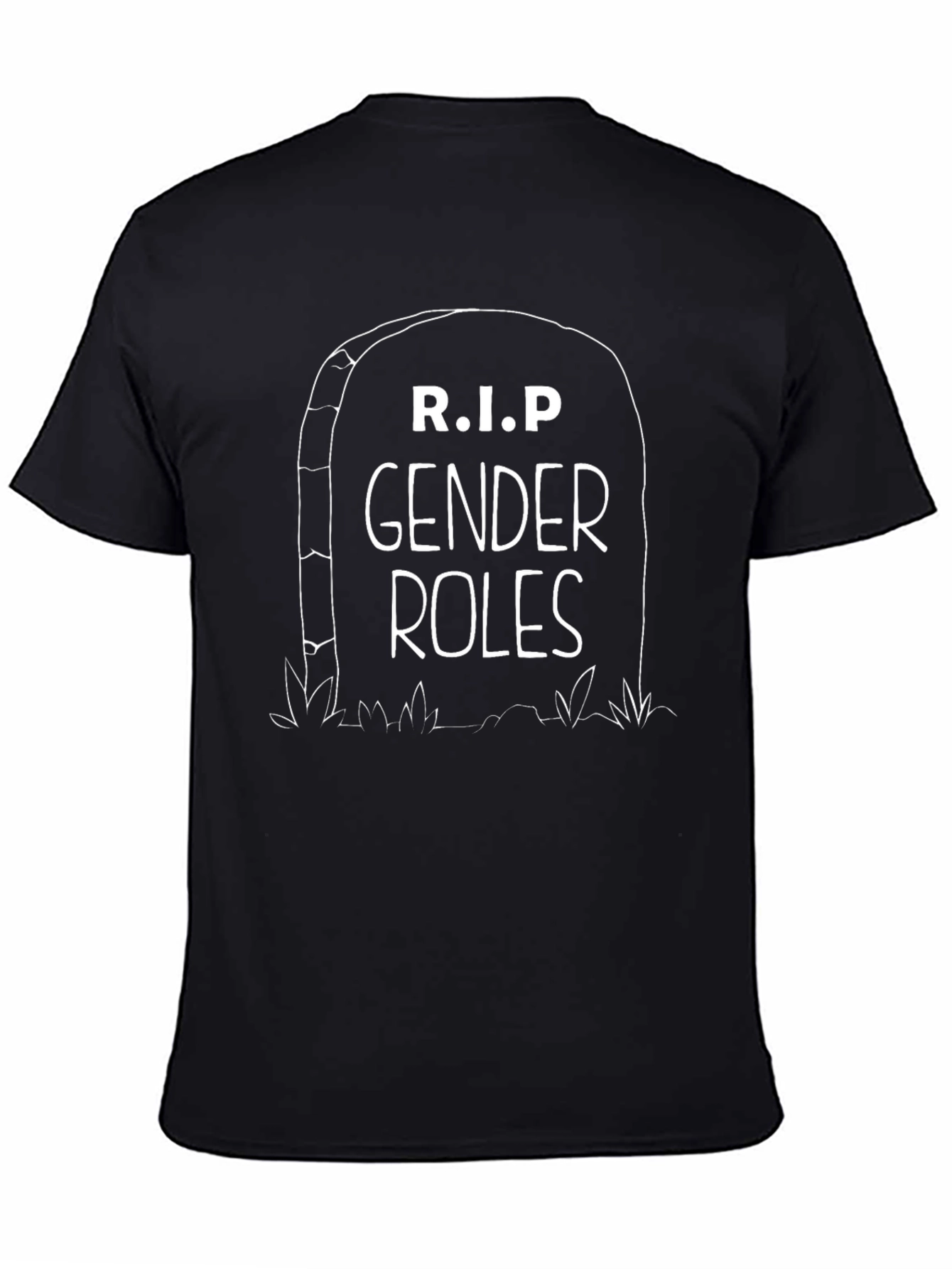 RIP Gender Roles T-Shirt - Black Cotton Graphic Tee