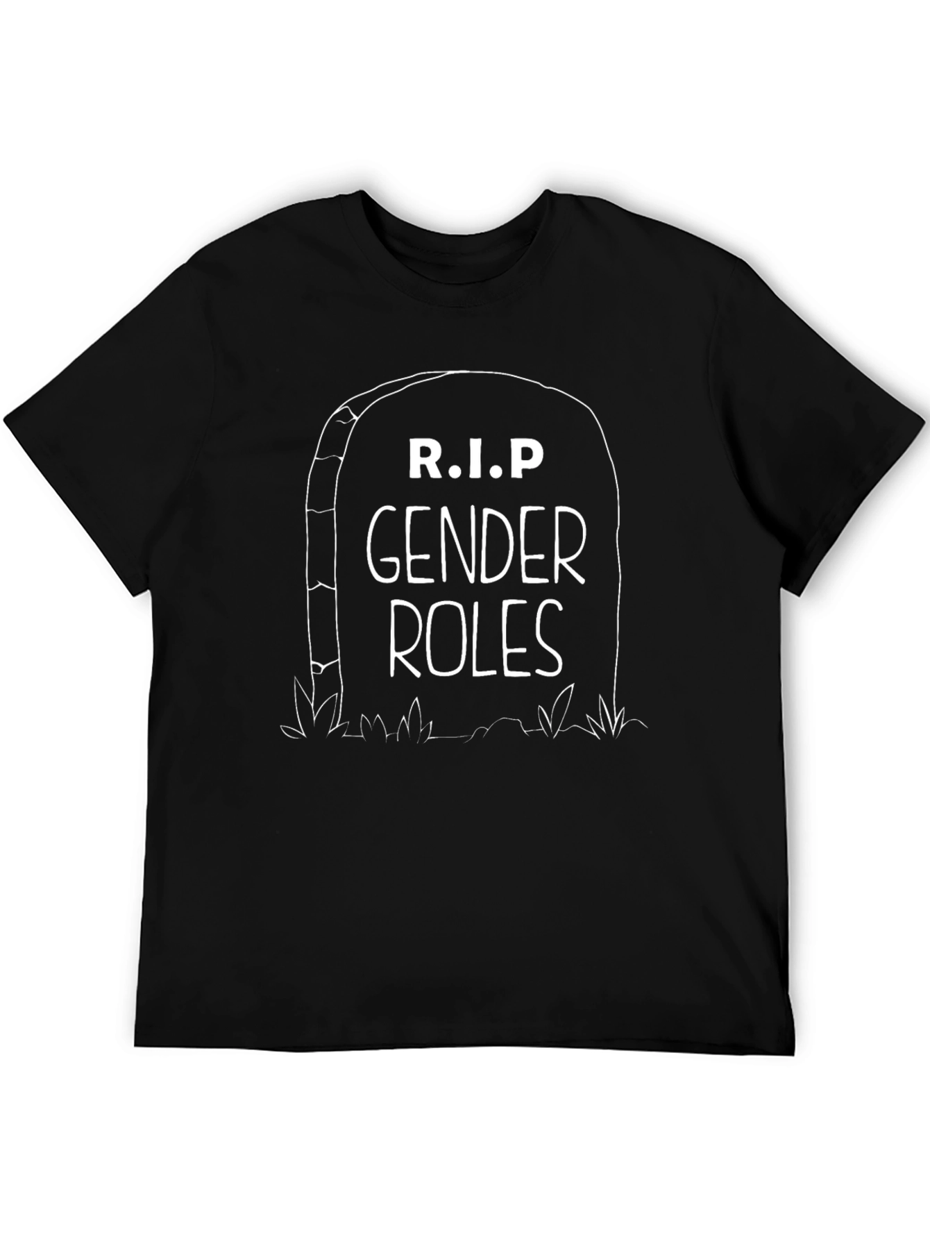 RIP Gender Roles T-Shirt - Black Cotton Graphic Tee