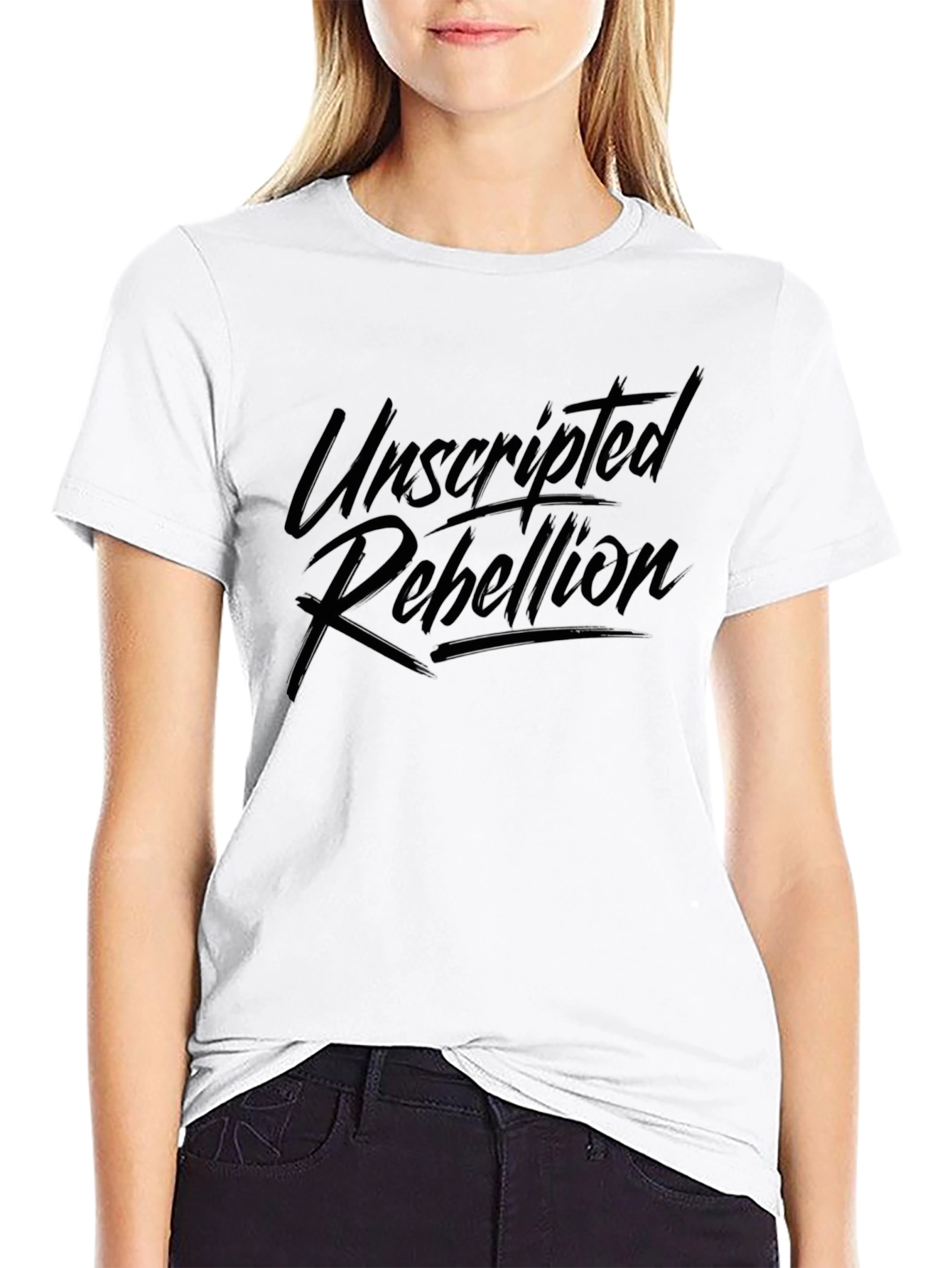 Unscripted Rebellion Black Graphic Tee