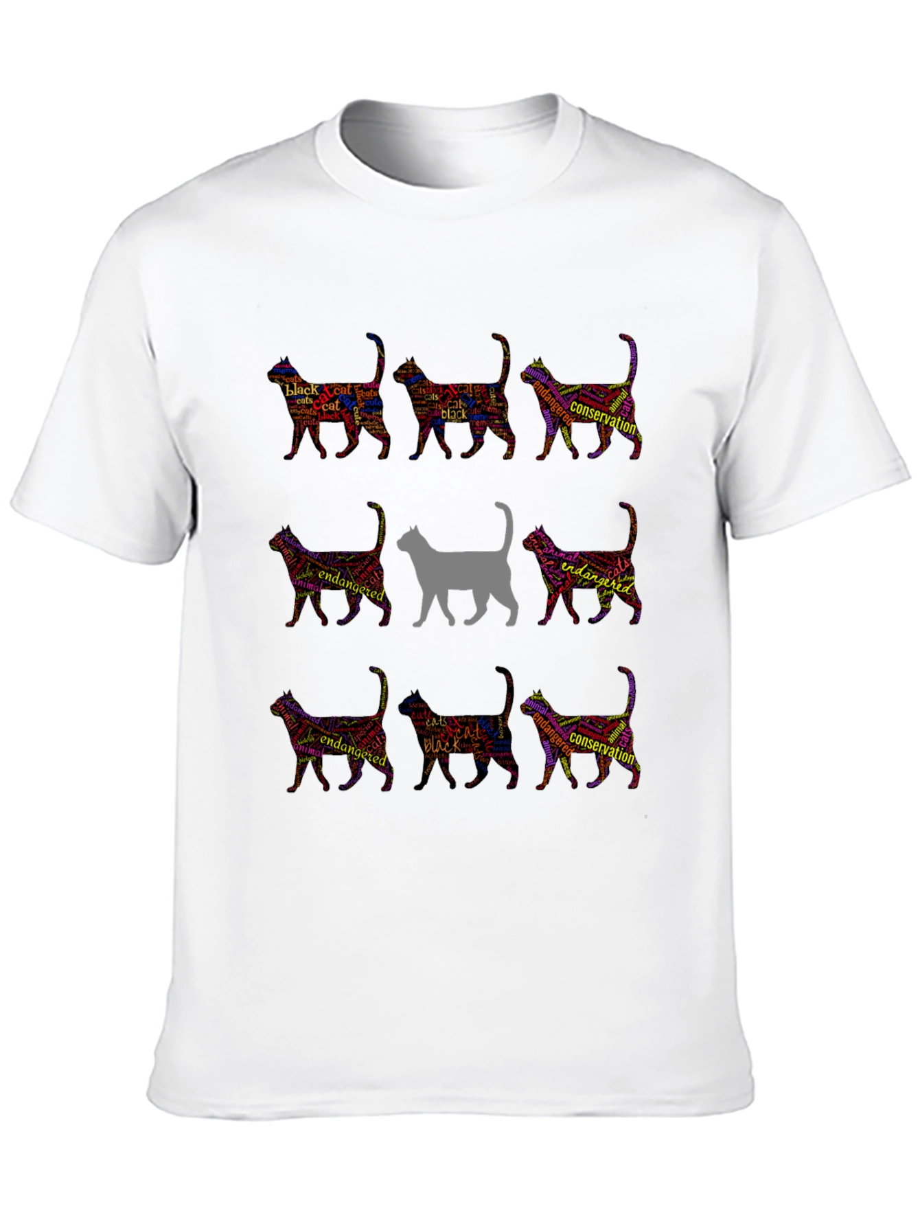 Cat Lover T-Shirt: Black Cat Conservation Design