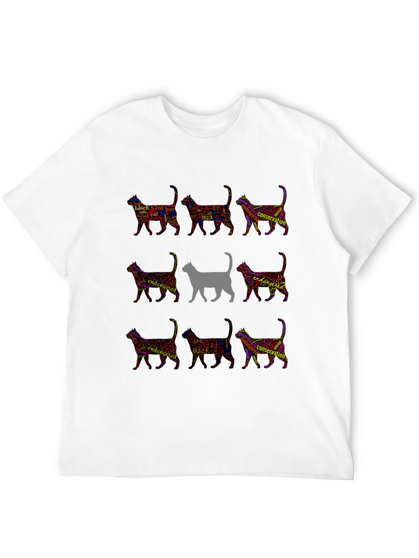 Cat Lover T-Shirt: Black Cat Conservation Design