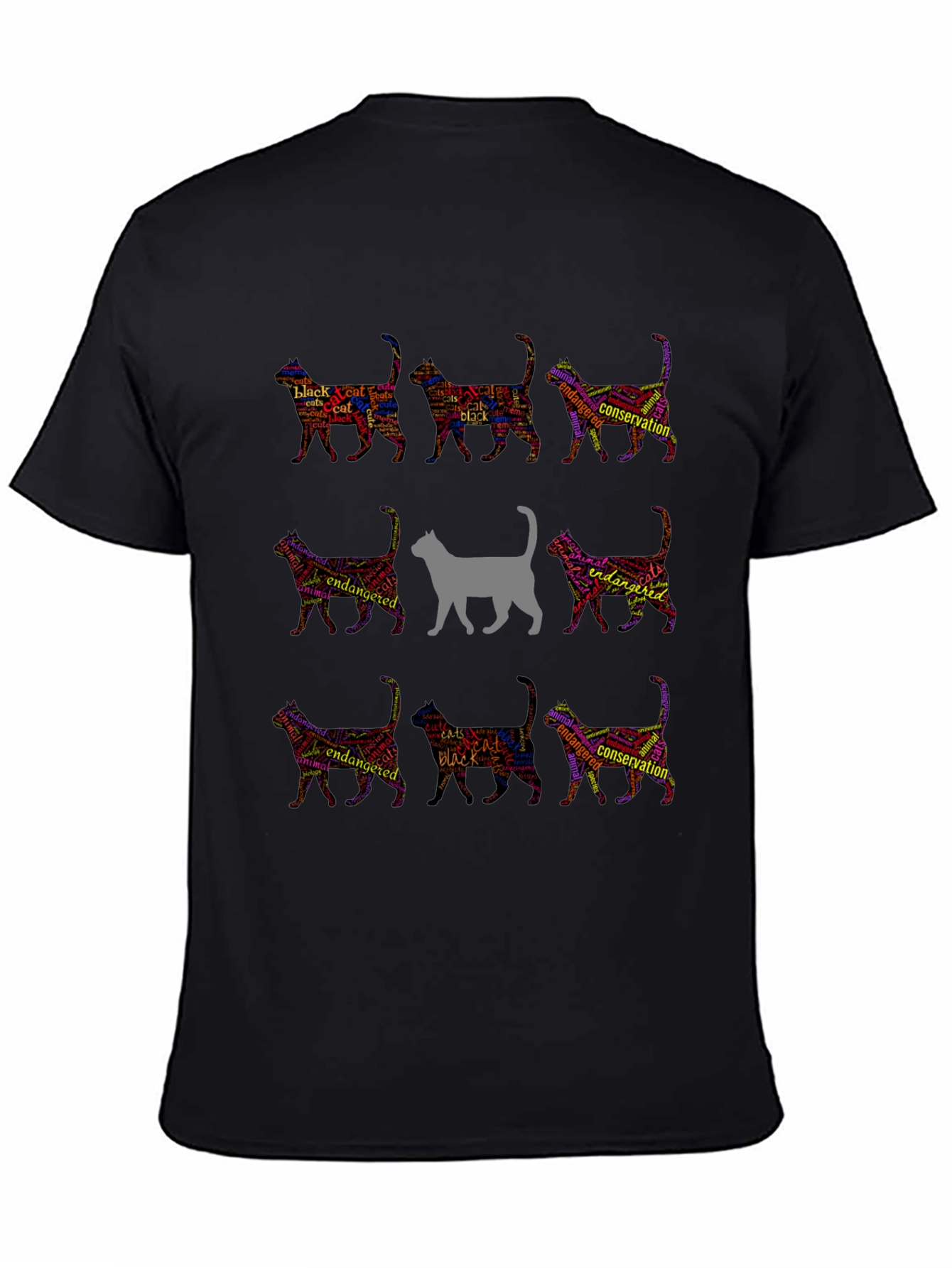 Cat Lover T-Shirt: Black Cat Conservation Design