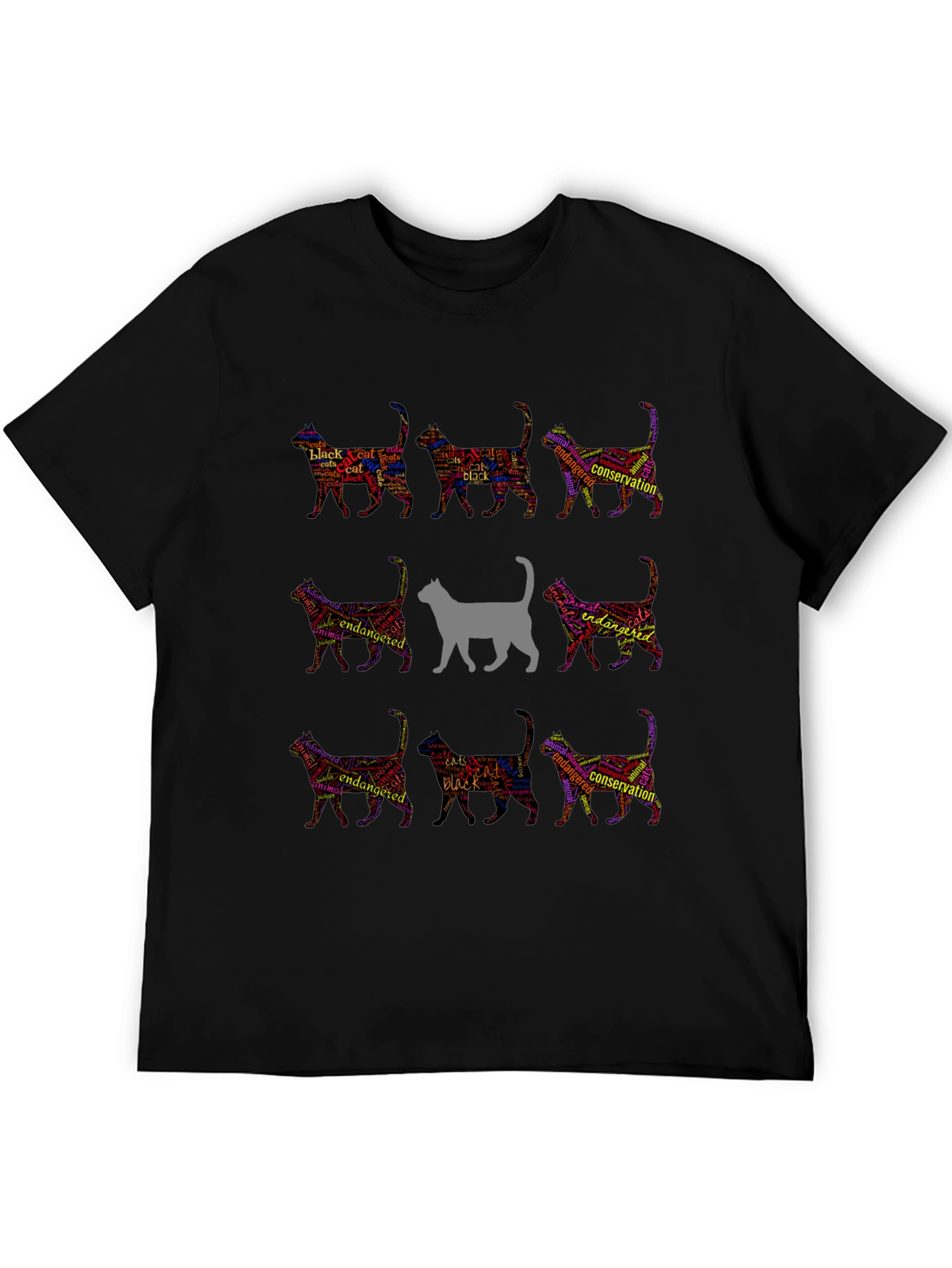 Cat Lover T-Shirt: Black Cat Conservation Design
