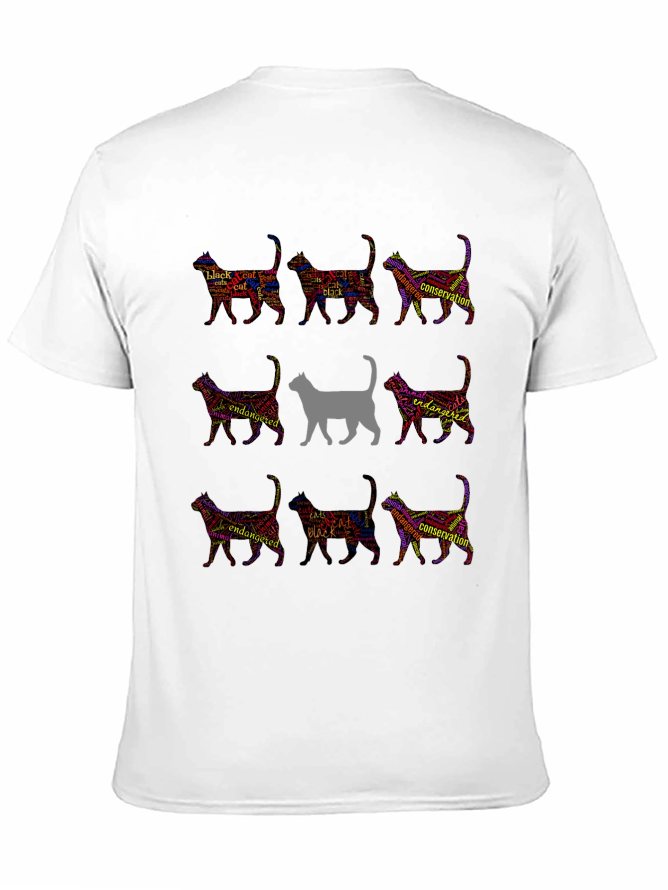 Cat Lover T-Shirt: Black Cat Conservation Design
