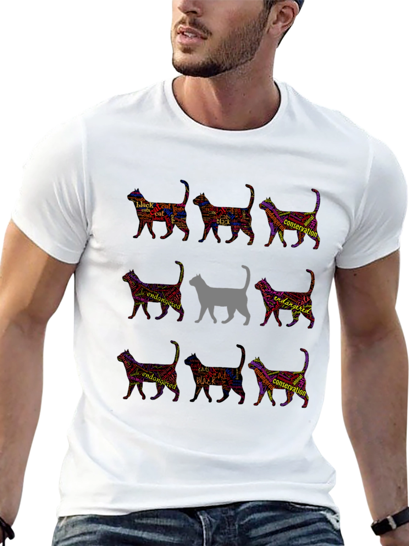 Cat Lover T-Shirt: Black Cat Conservation Design