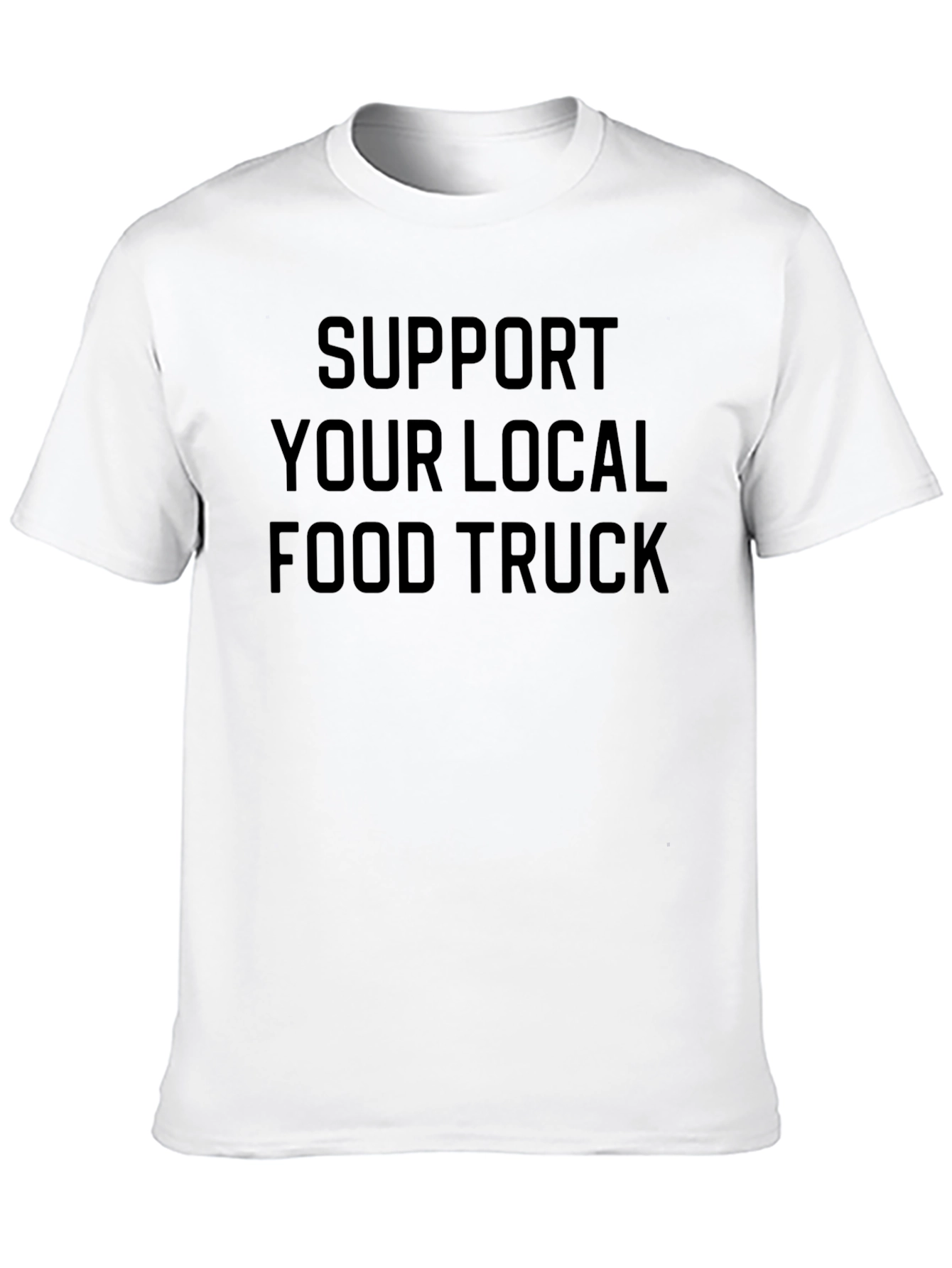 Support Local Food Truck Black Graphic Tee