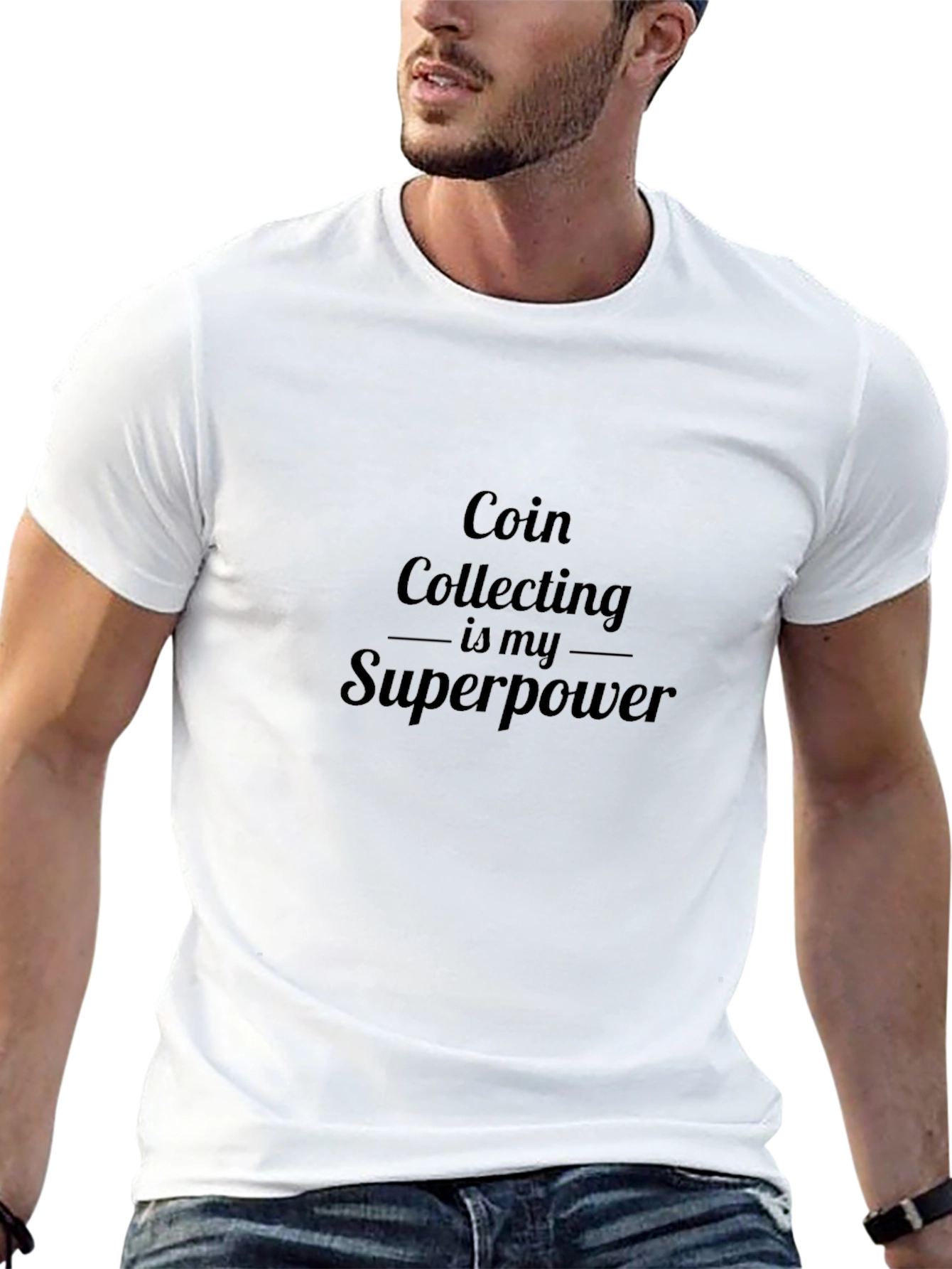 Coin Collecting is My Superpower Black Tee