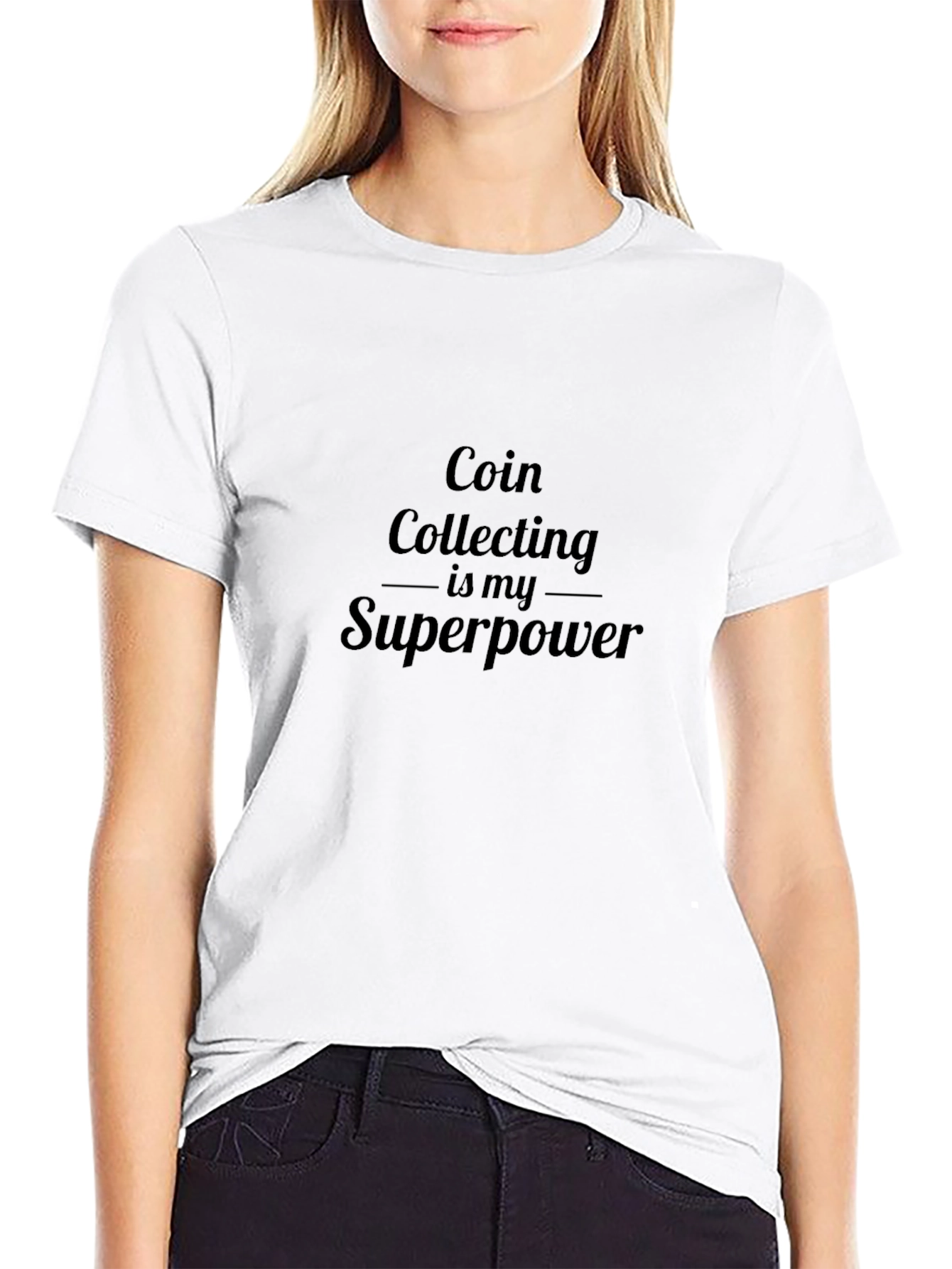 Coin Collecting is My Superpower Black Tee