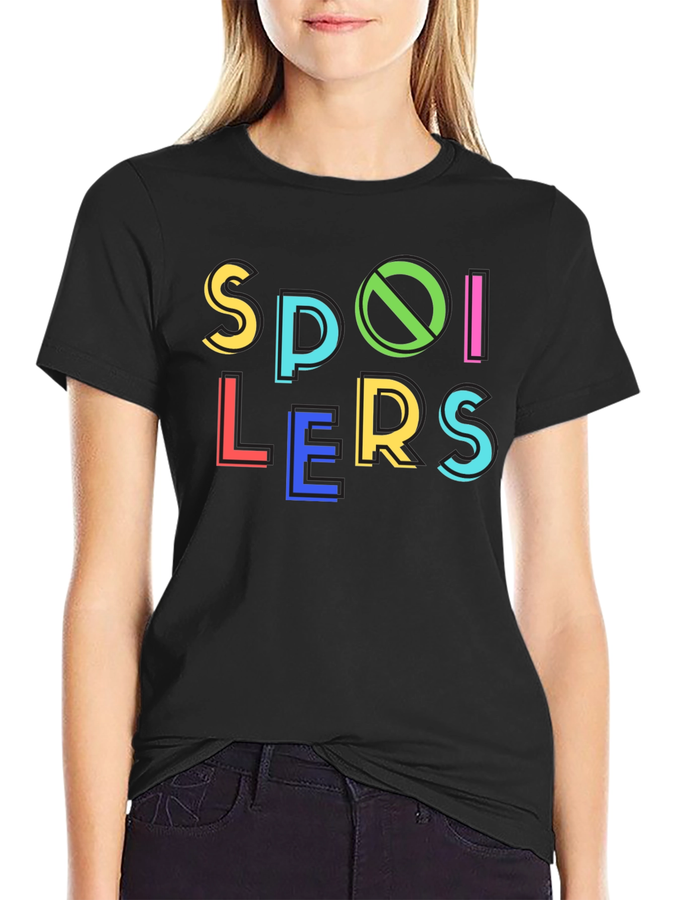 Spoilers Graphic Print T-Shirt - Crew Neck Tee