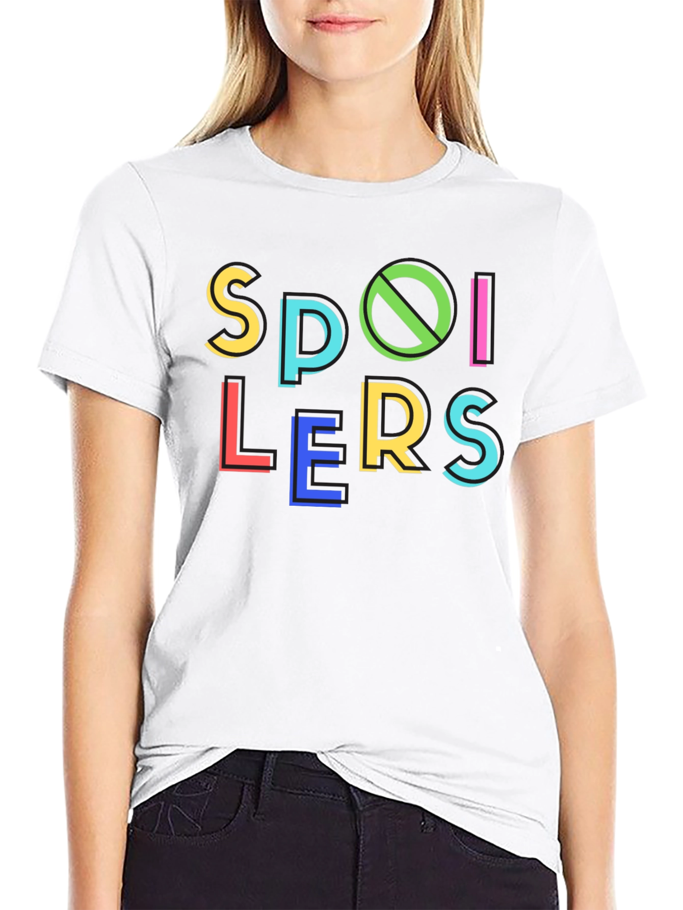 Spoilers Graphic Print T-Shirt - Crew Neck Tee