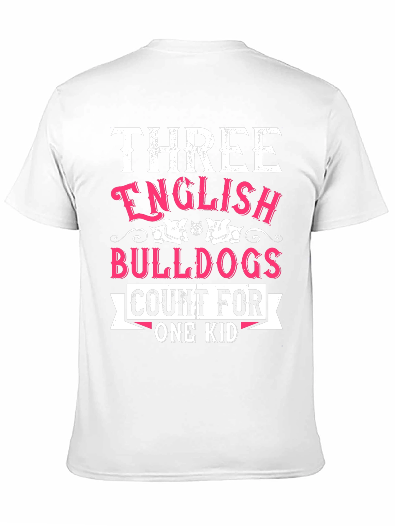 Three English Bulldogs Count For One Kid T-Shirt