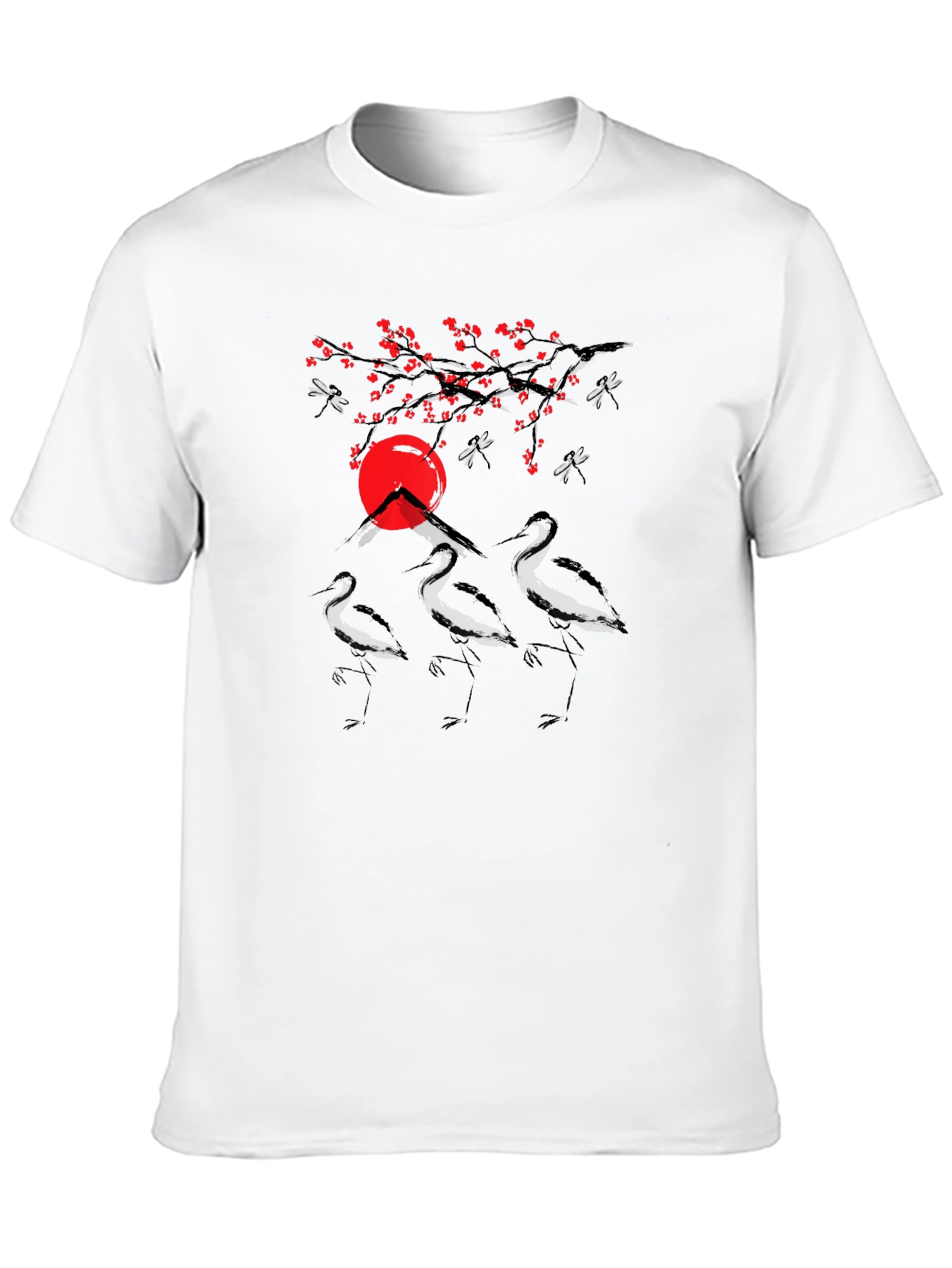 Crane and Sunset Graphic Tee