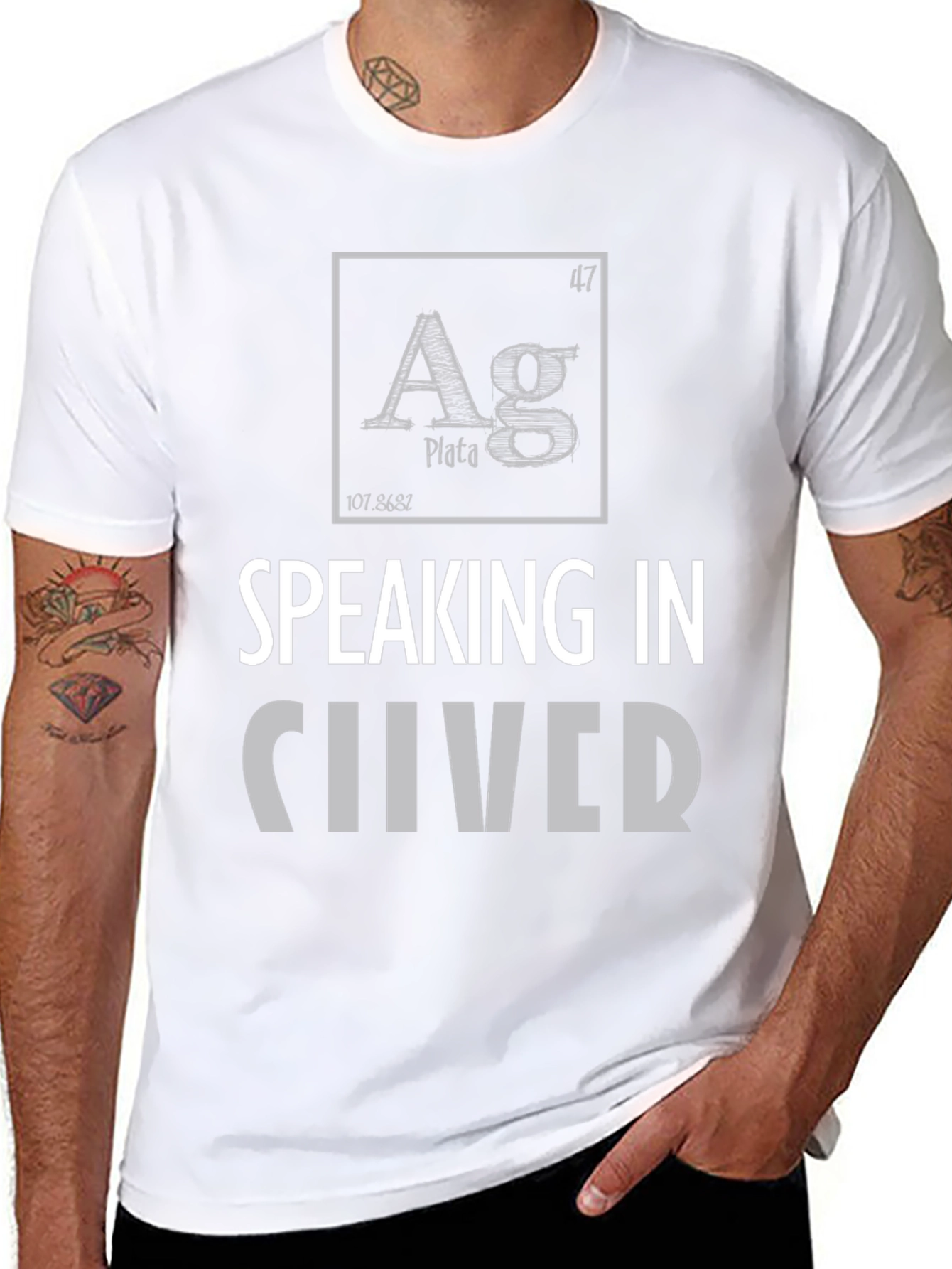Speaking in Silver T-Shirt - Periodic Table Element Tee