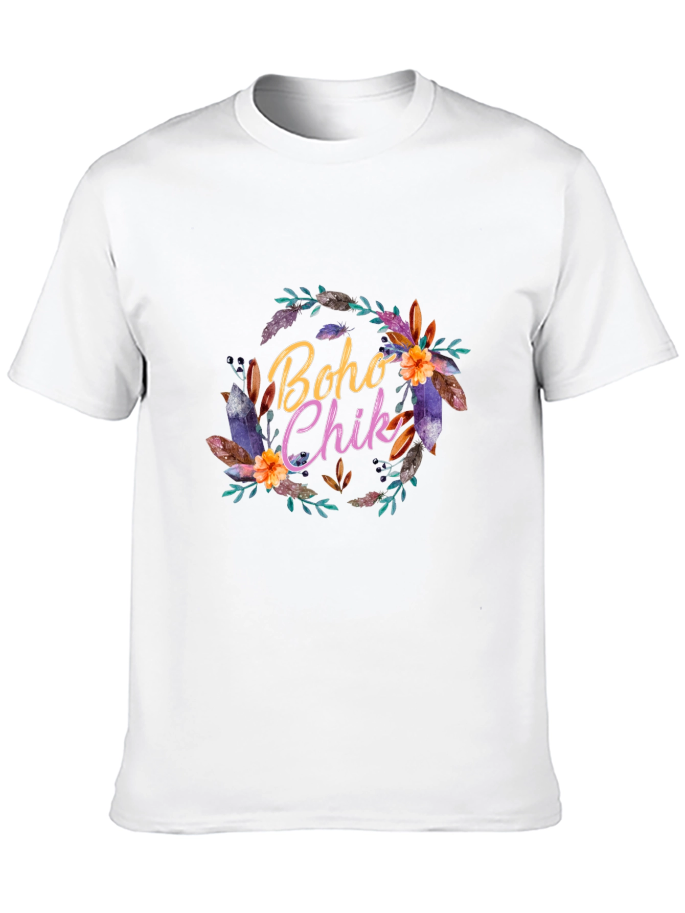 Boho Chic Graphic Tee - Stylish Black T-Shirt