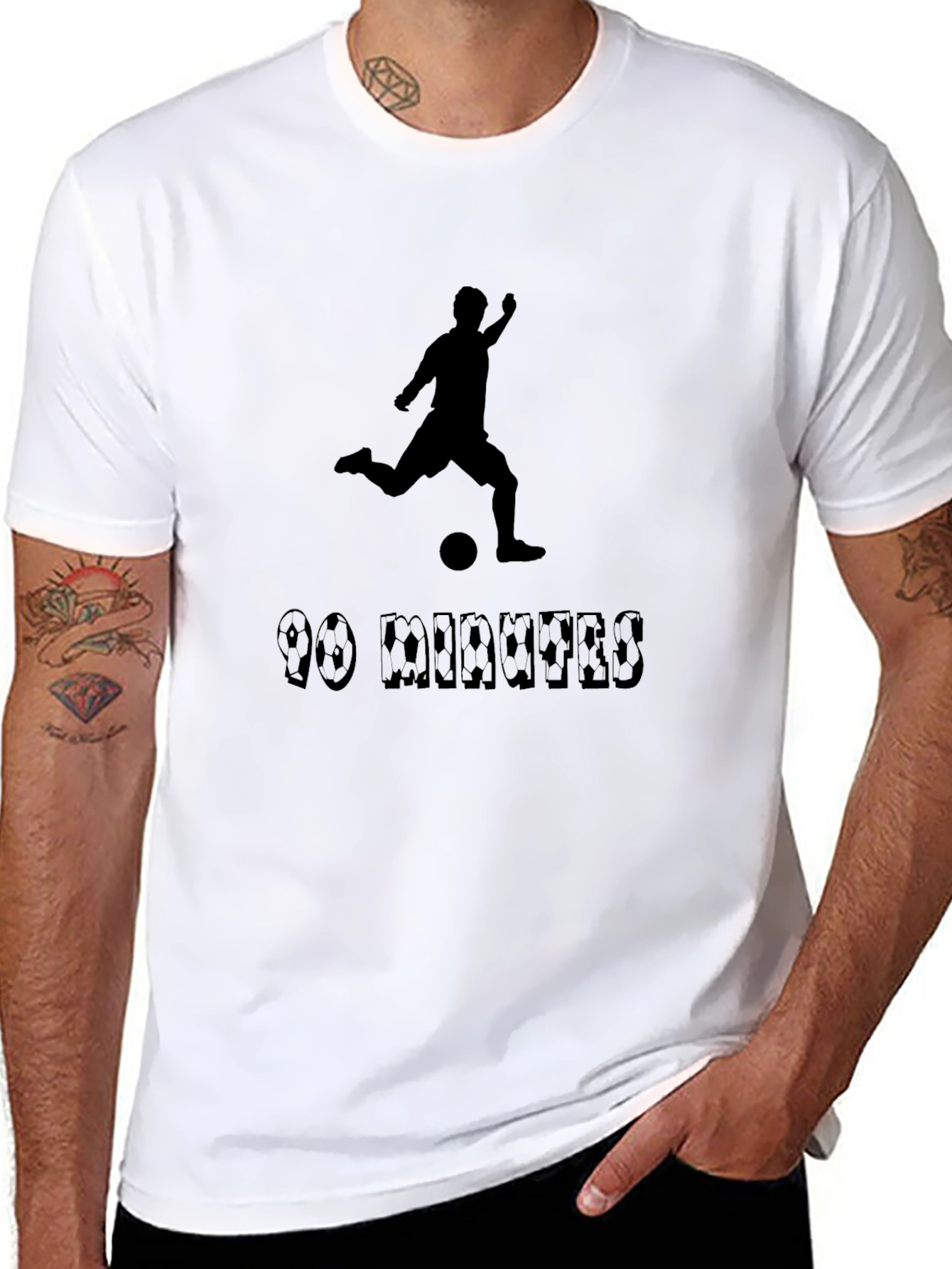 90 Minutes Soccer Black T-Shirt
