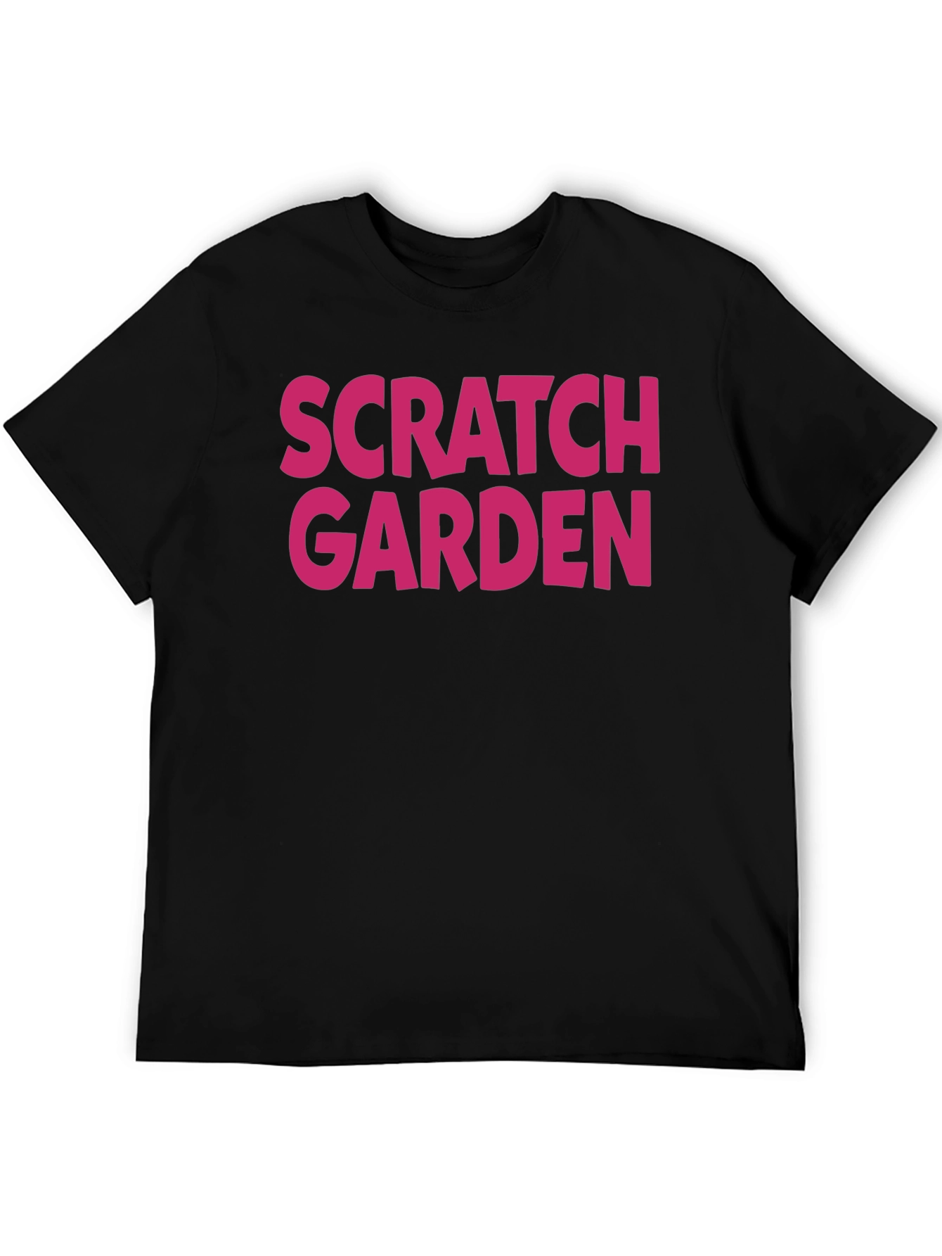 Scratch Garden Graphic Tee - Black Cotton Casual Shirt