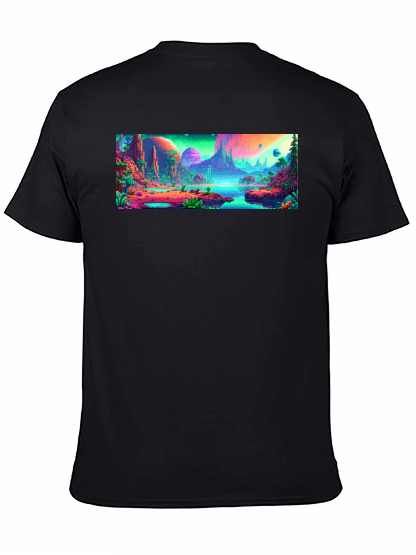 Vibrant Alien Landscape Graphic Tee