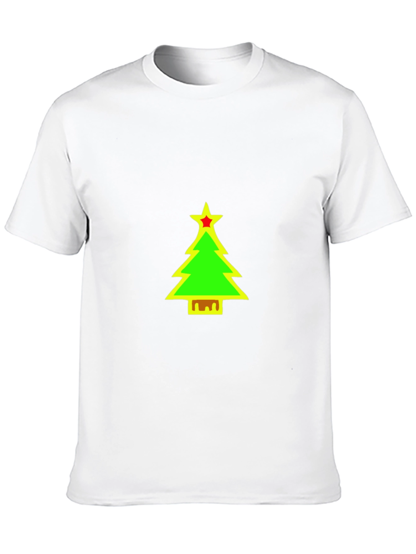 Festive Christmas Tree Graphic Black T-Shirt