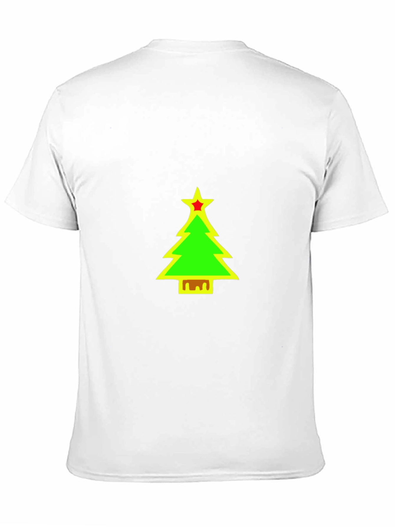 Festive Christmas Tree Graphic Black T-Shirt