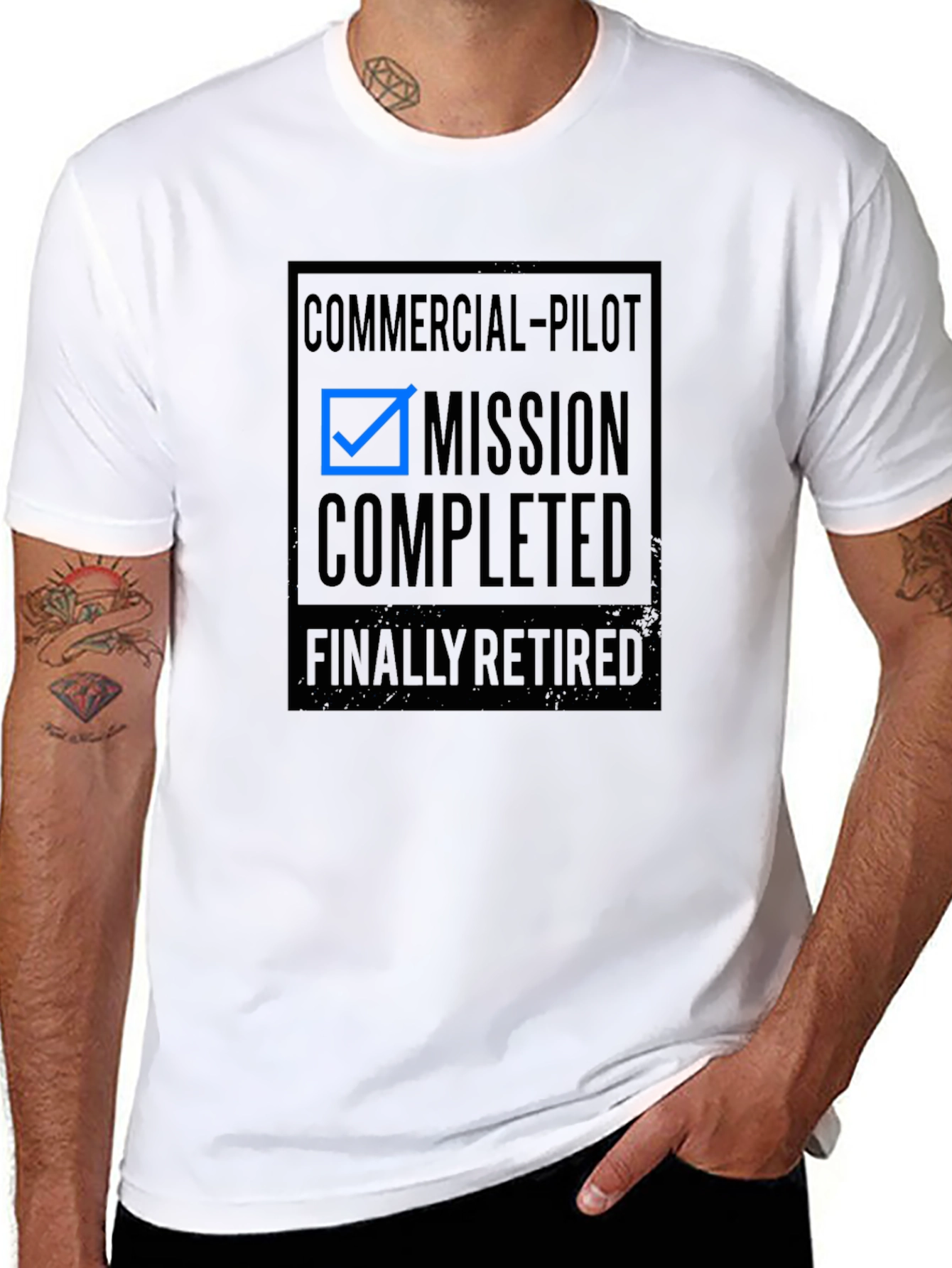 Commercial Pilot Mission Completed Retired T-Shirt