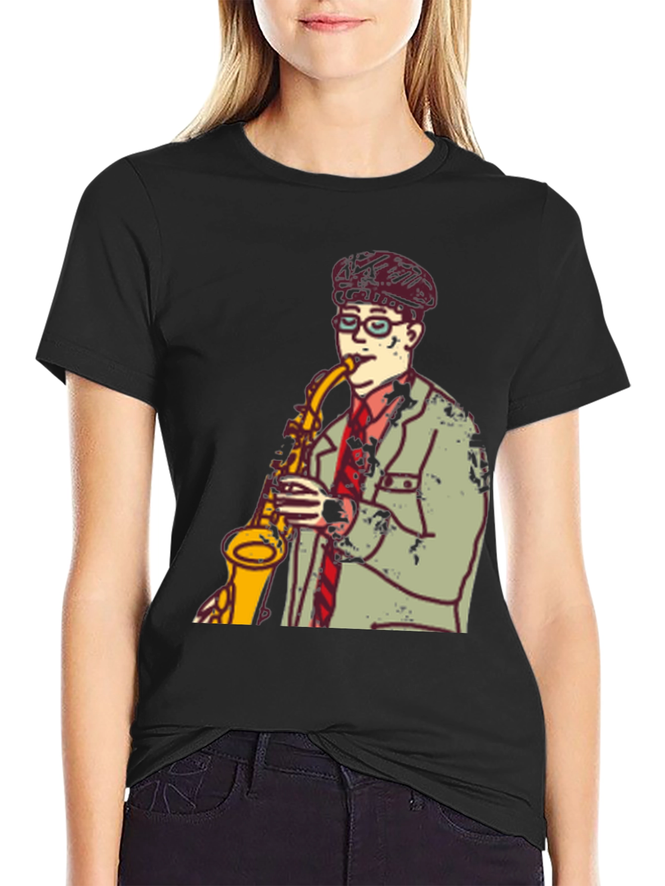 Saxophone Player Graphic Tee