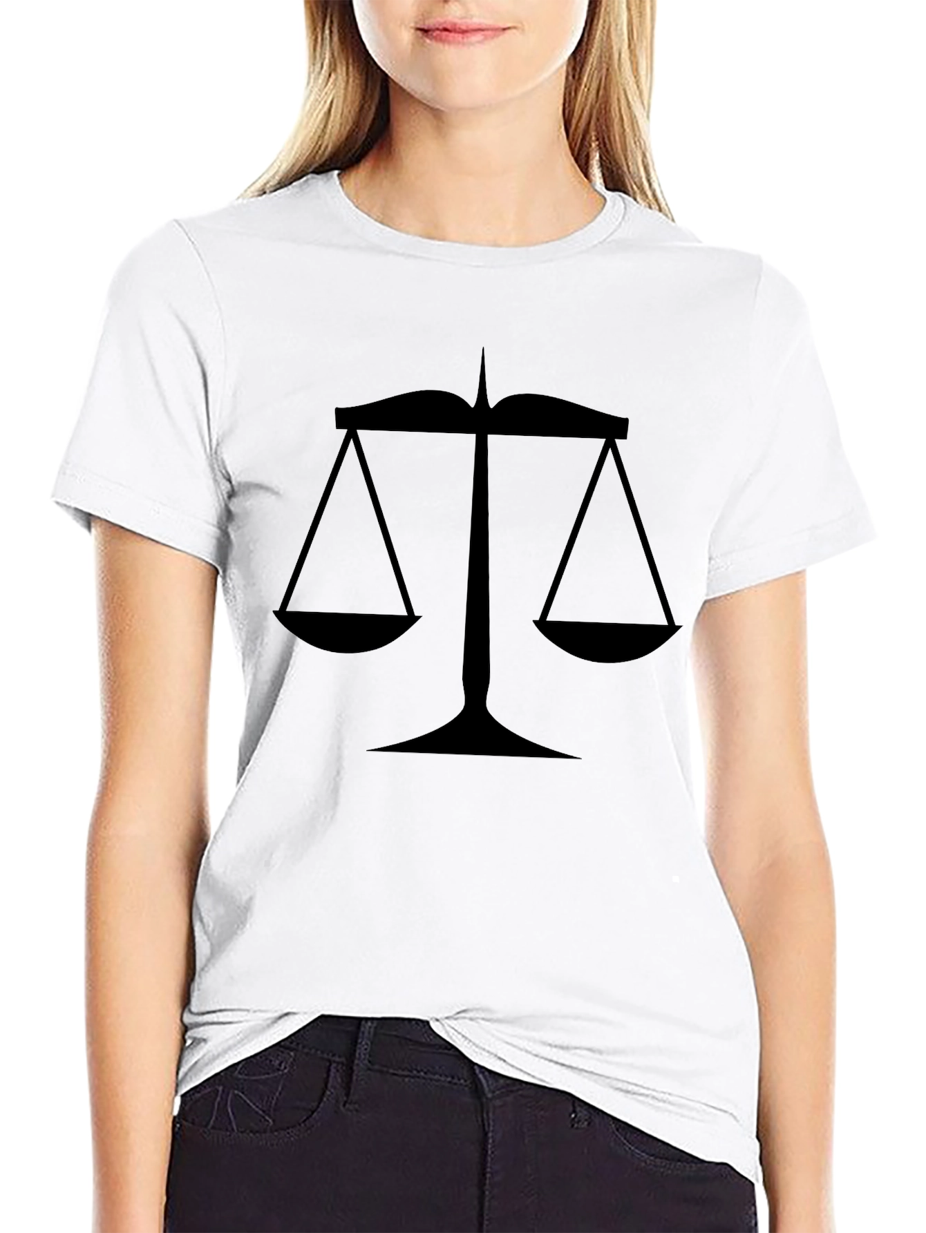 Scales of Justice Graphic Tee - Black