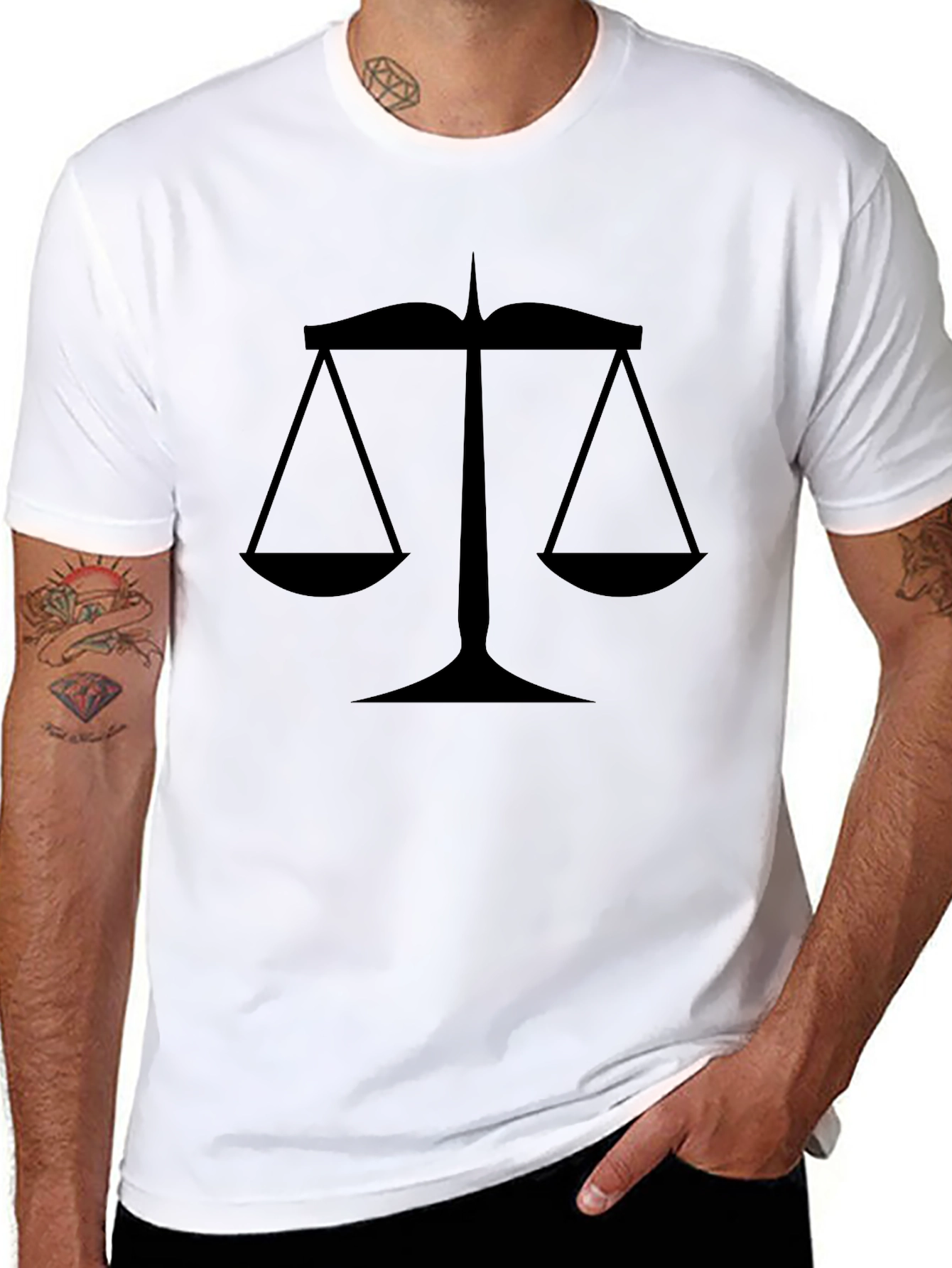 Scales of Justice Graphic Tee - Black