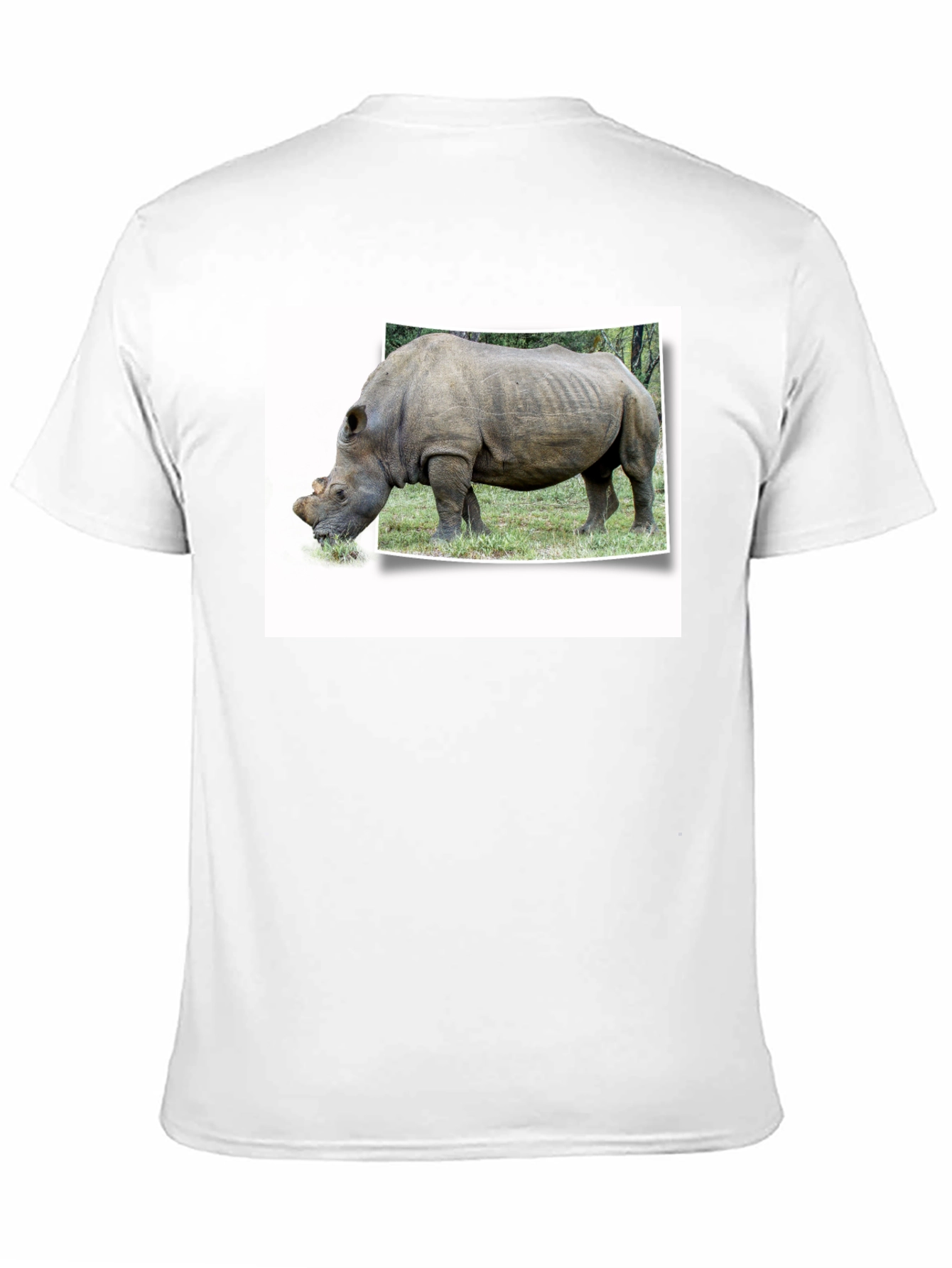 Rhinoceros Graphic Print Black T-Shirt