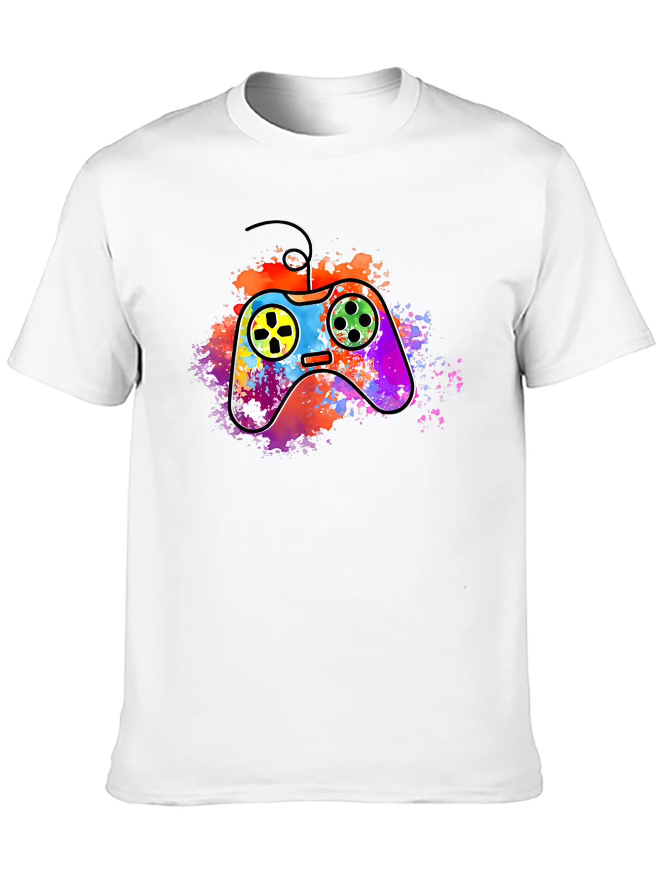 Vibrant Gaming Controller Graphic T-Shirt
