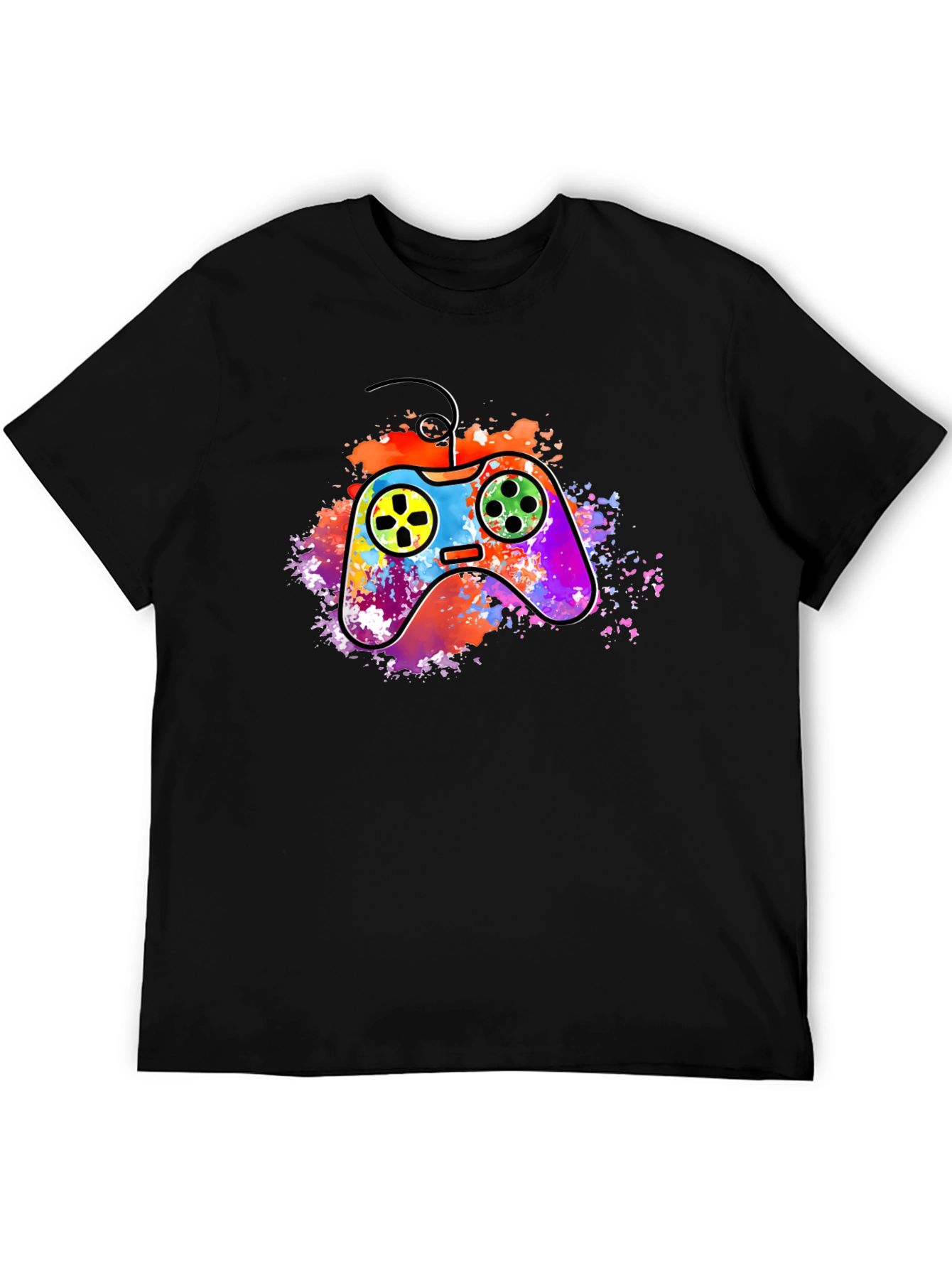 Vibrant Gaming Controller Graphic T-Shirt