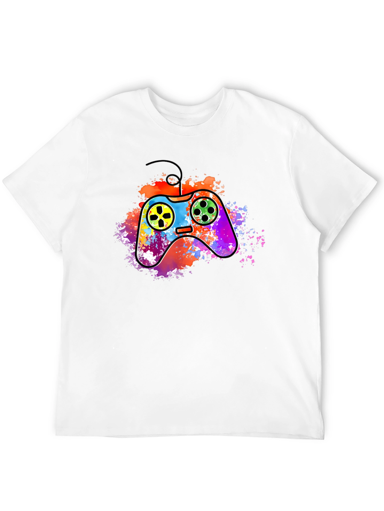 Vibrant Gaming Controller Graphic T-Shirt