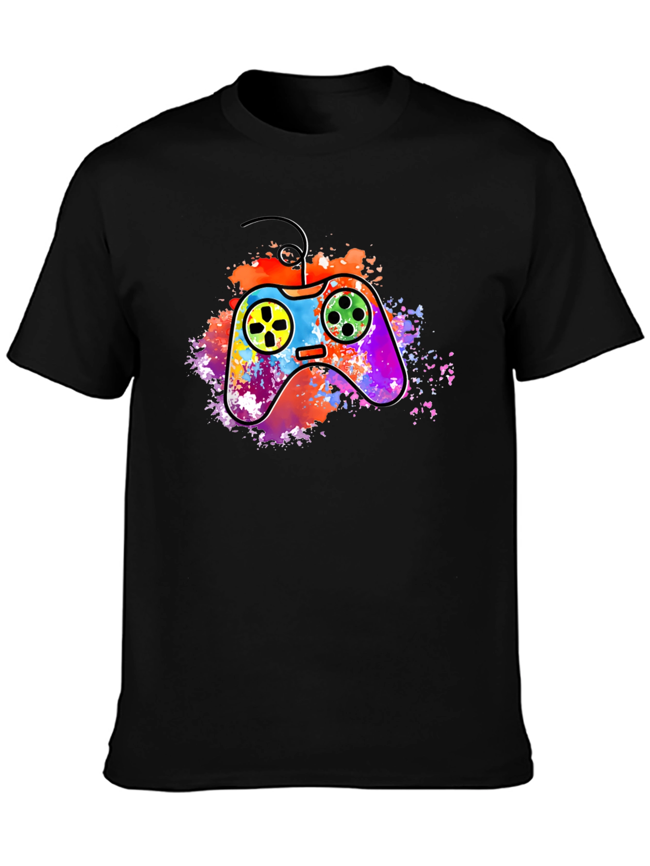 Vibrant Gaming Controller Graphic T-Shirt