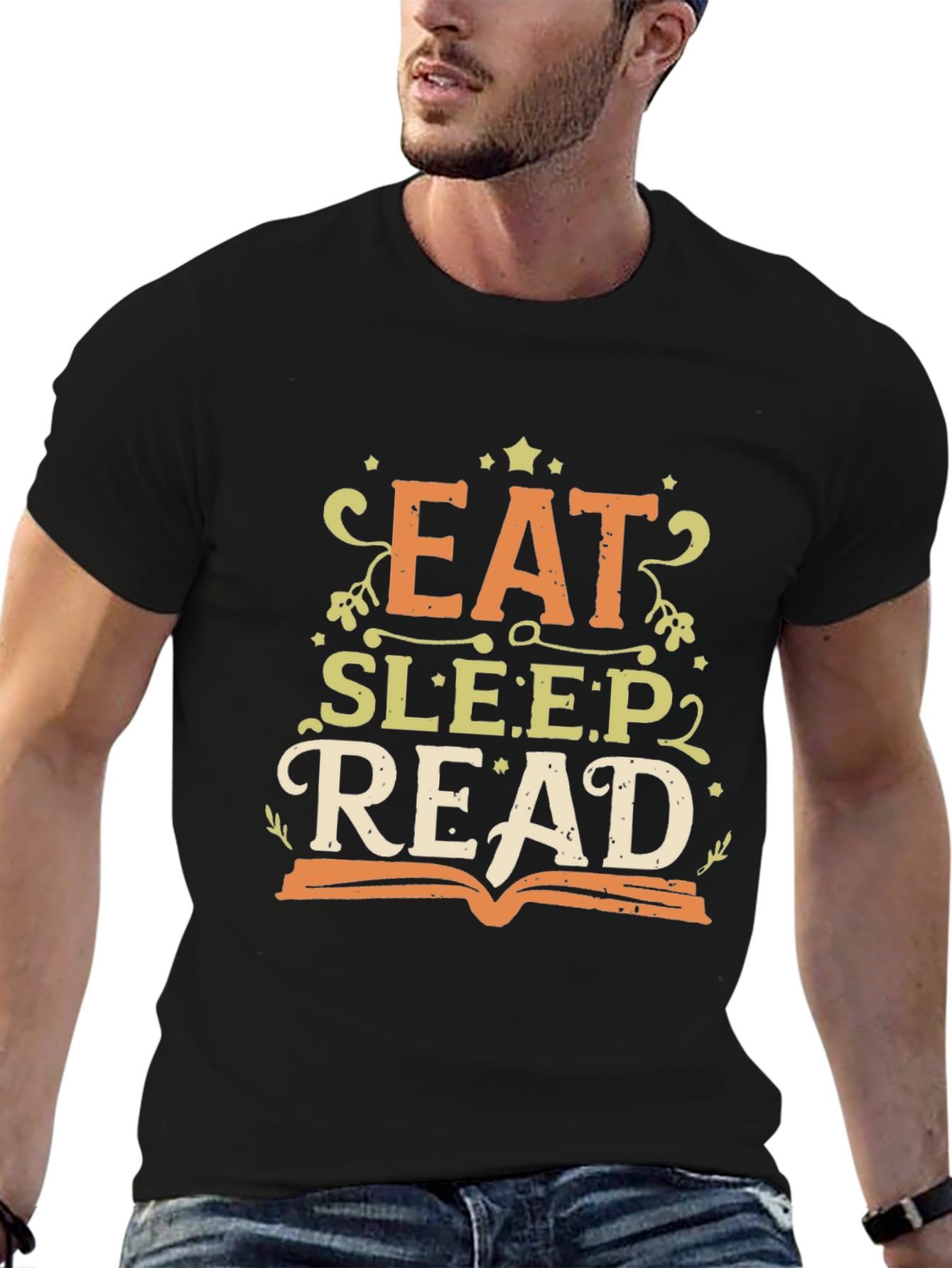 Eat Sleep Read Black T-Shirt