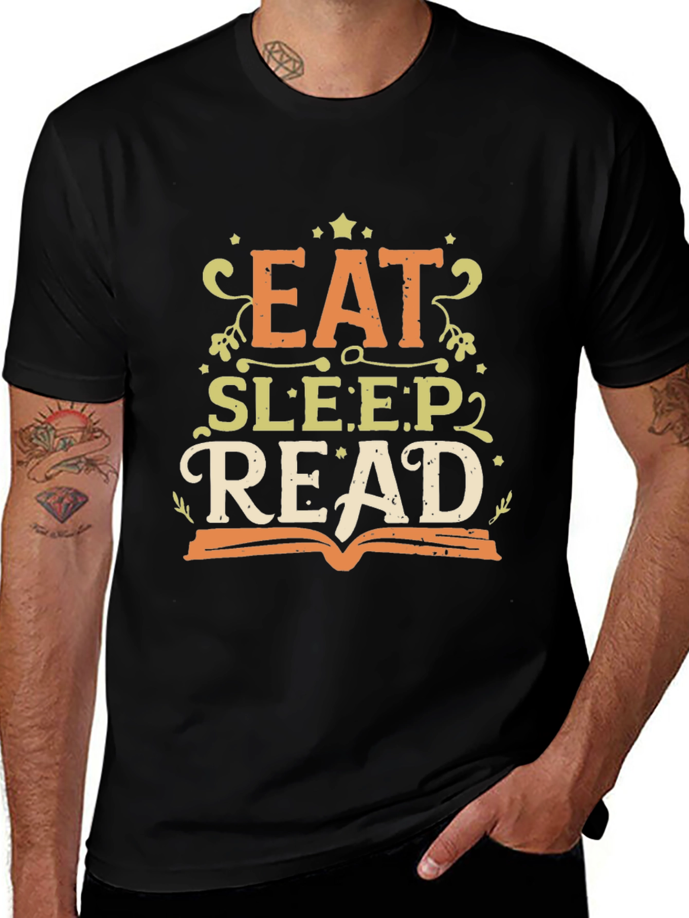Eat Sleep Read Black T-Shirt