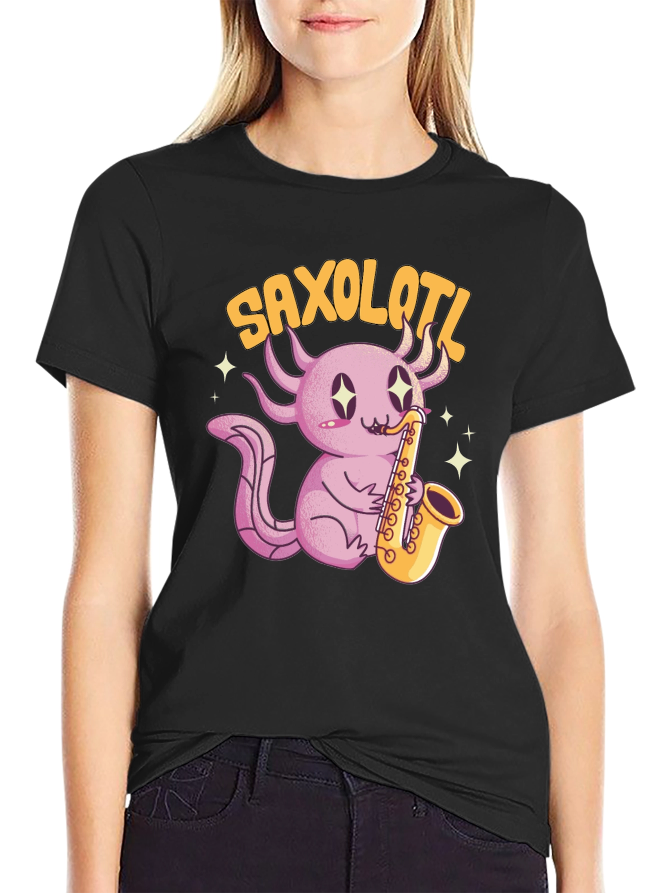 Saxolotl T-Shirt - Musical Axolotl