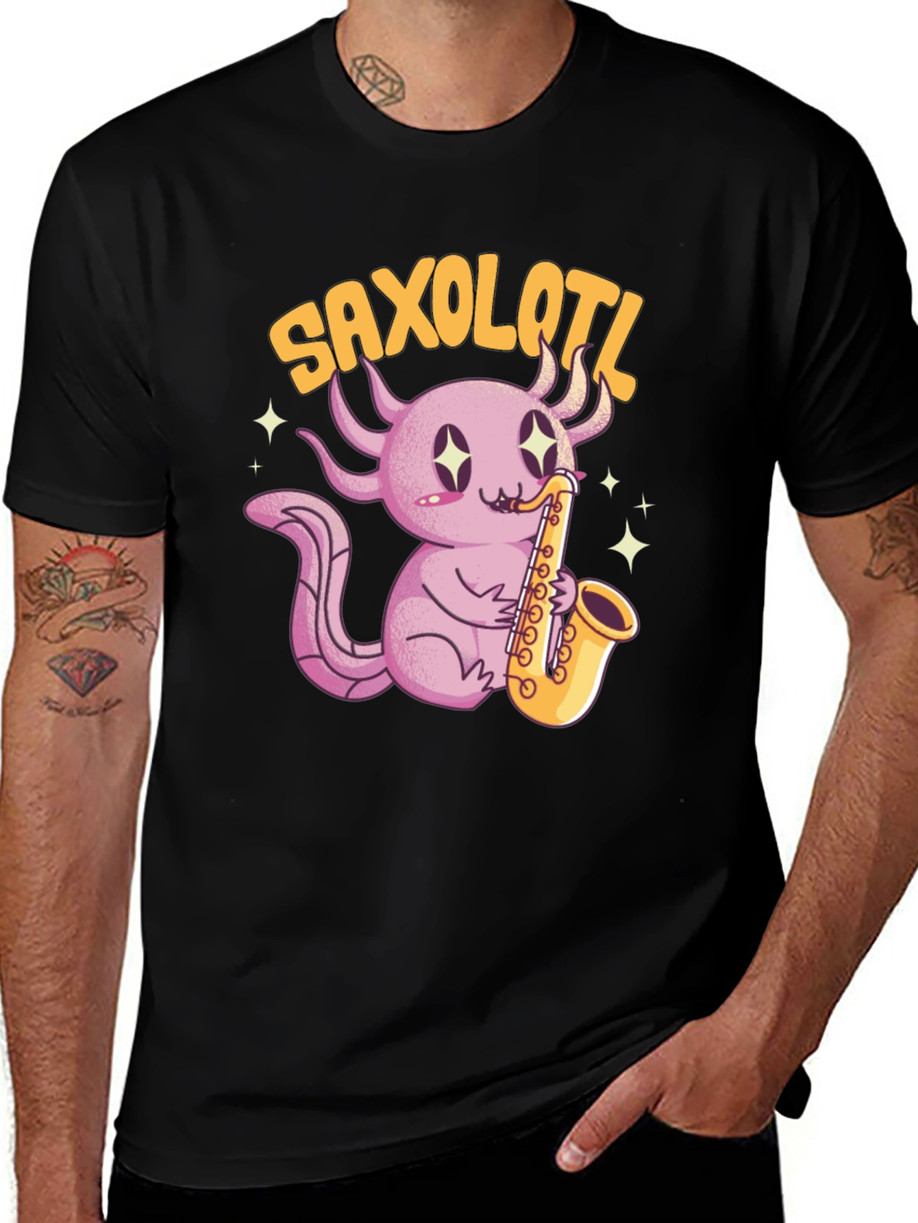Saxolotl T-Shirt - Musical Axolotl