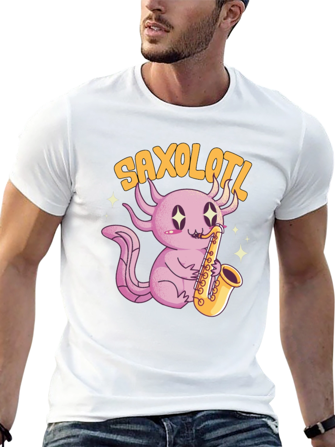 Saxolotl T-Shirt - Musical Axolotl