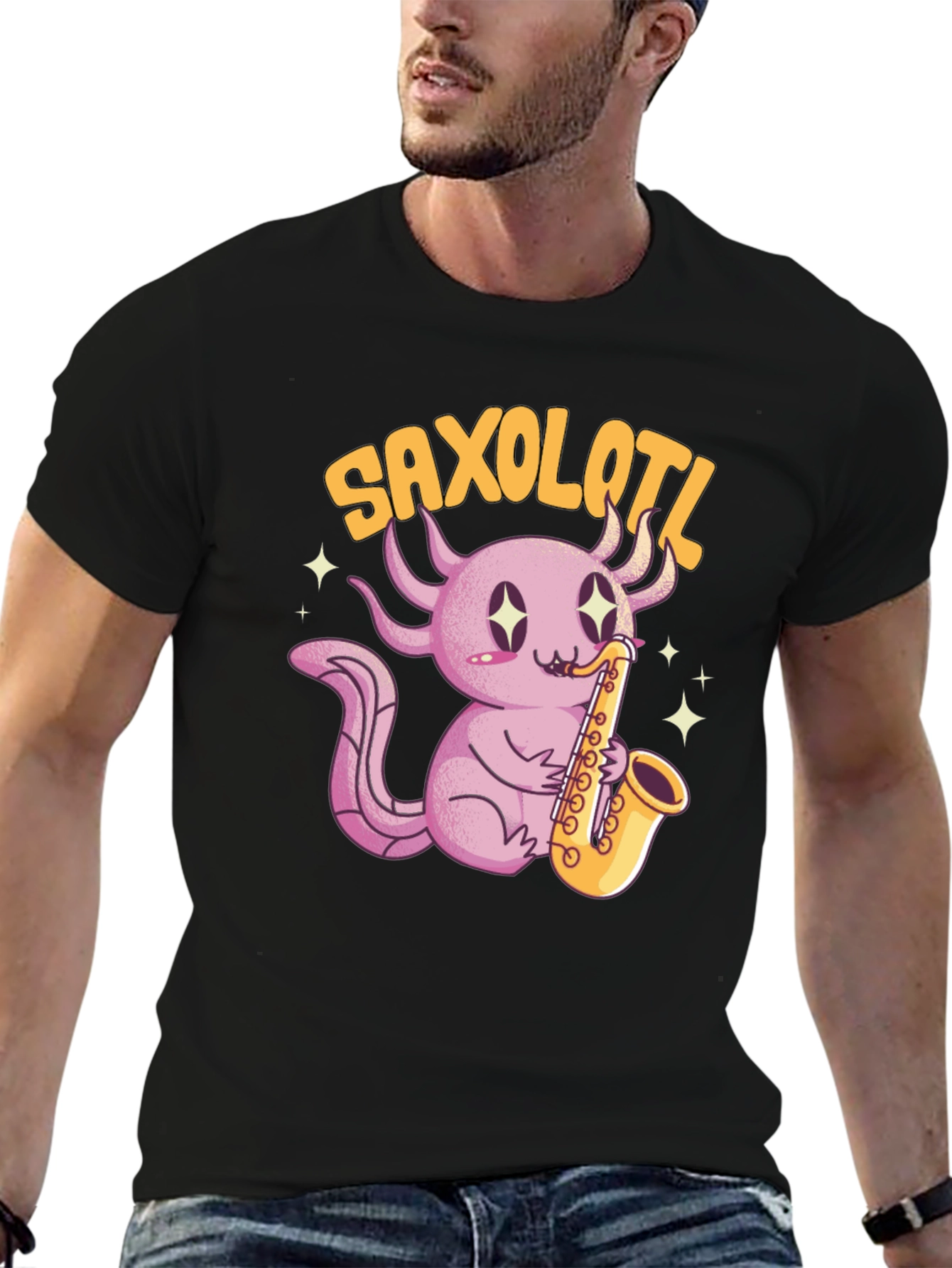 Saxolotl T-Shirt - Musical Axolotl