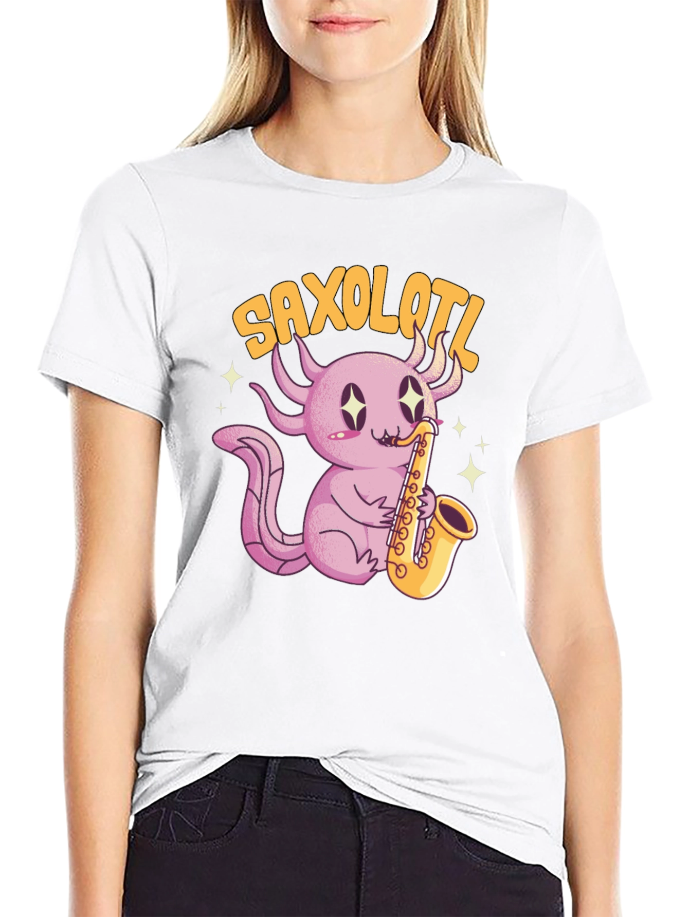Saxolotl T-Shirt - Musical Axolotl