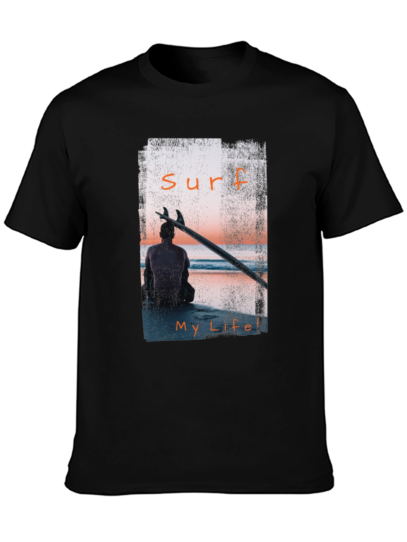 Surf My Life Black T-Shirt