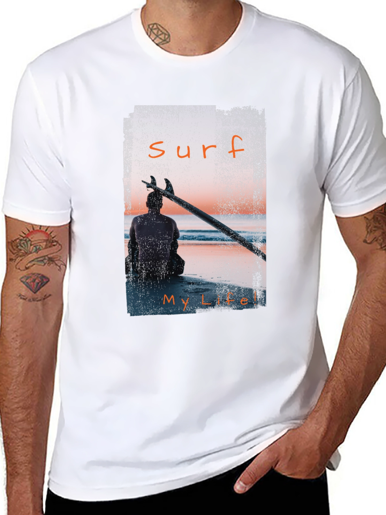 Surf My Life Black T-Shirt