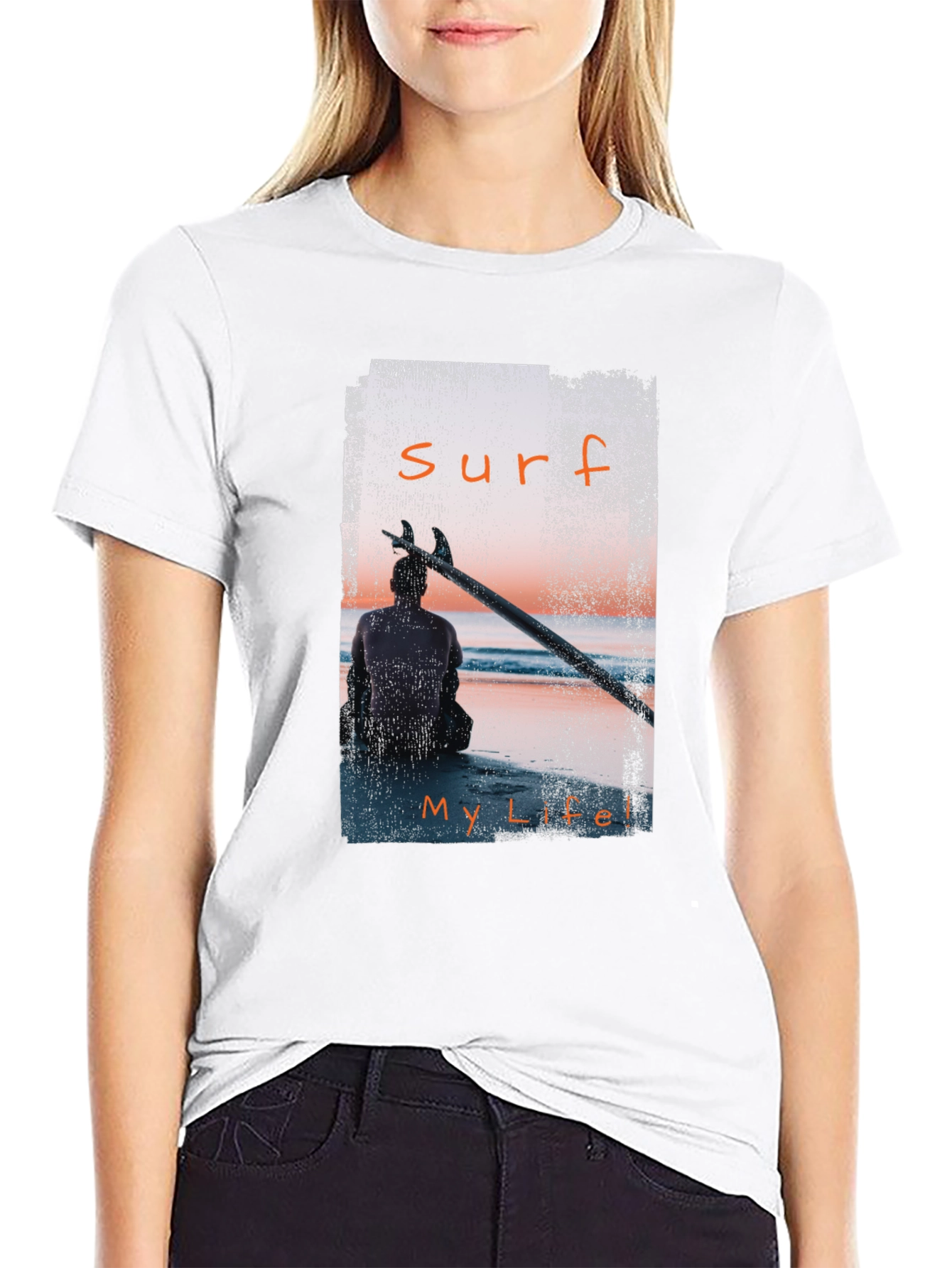Surf My Life Black T-Shirt