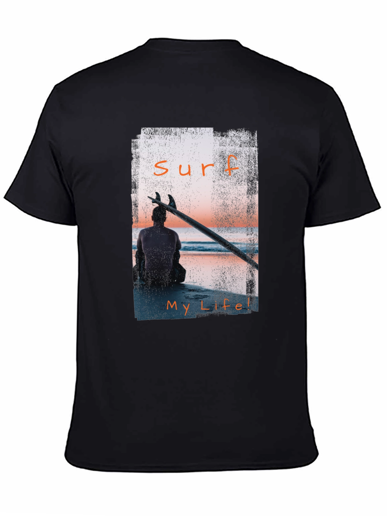 Surf My Life Black T-Shirt